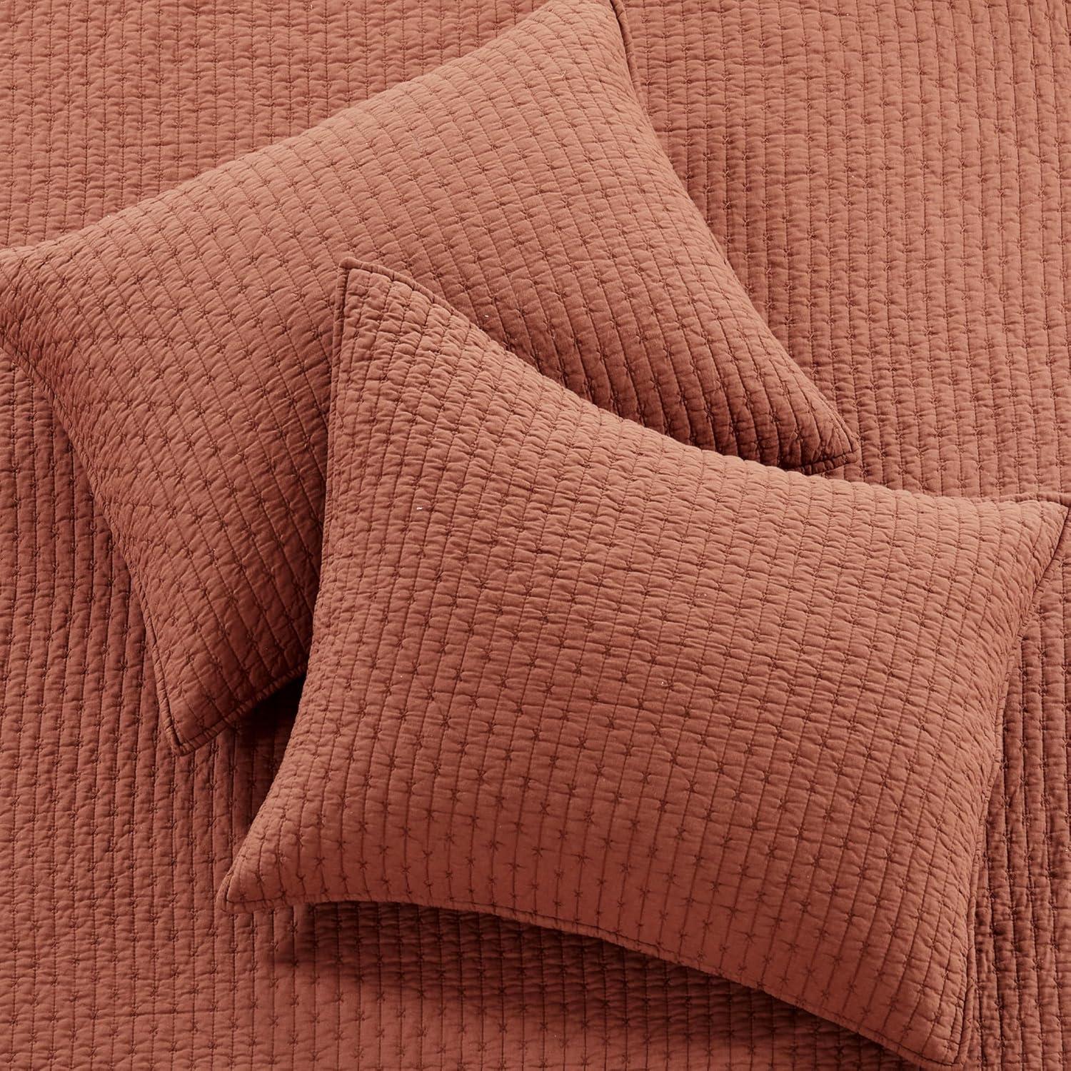 Cross Stitch Blush Twin Quilt Set - Levtex Home