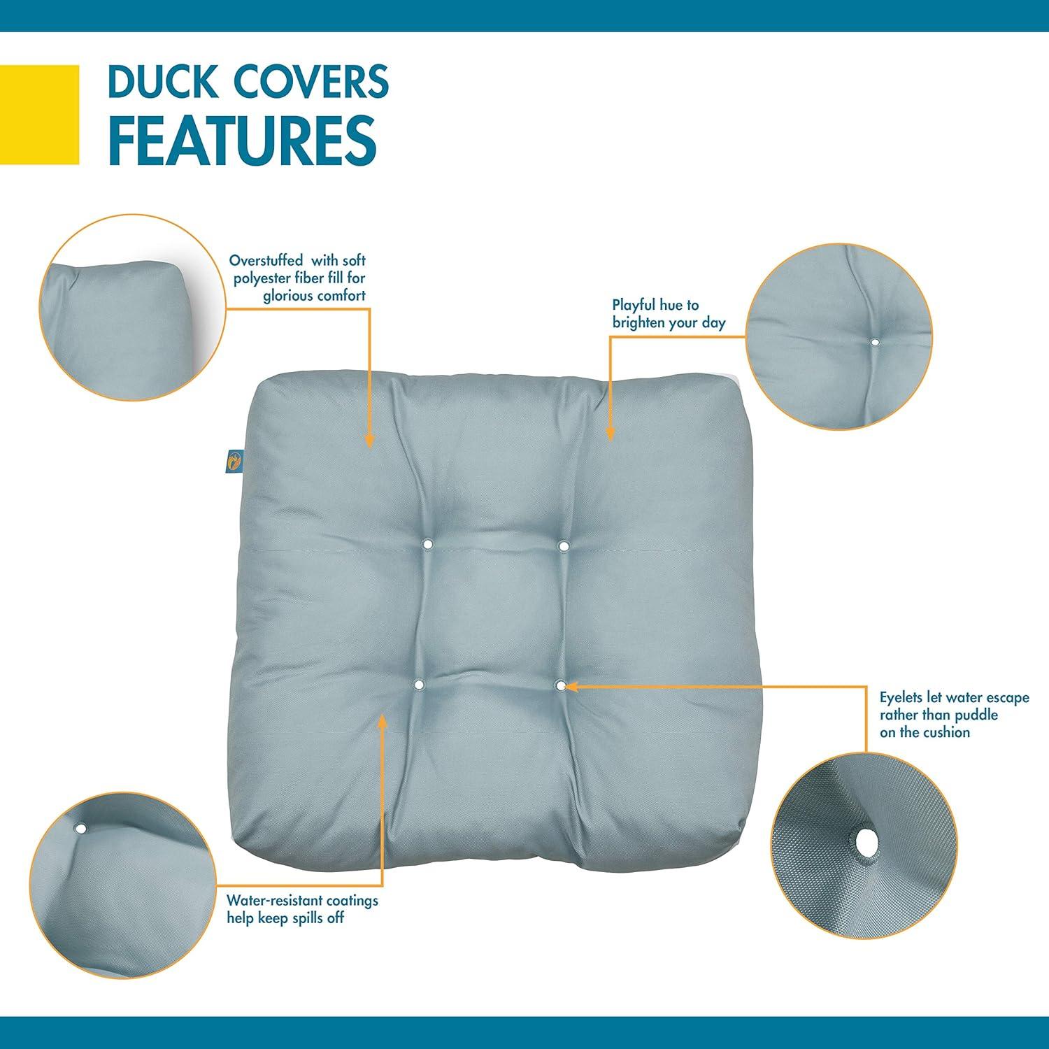 Gull Grey Water-Resistant Indoor/Outdoor Seat Cushion 19 x 19 x 5 Inch