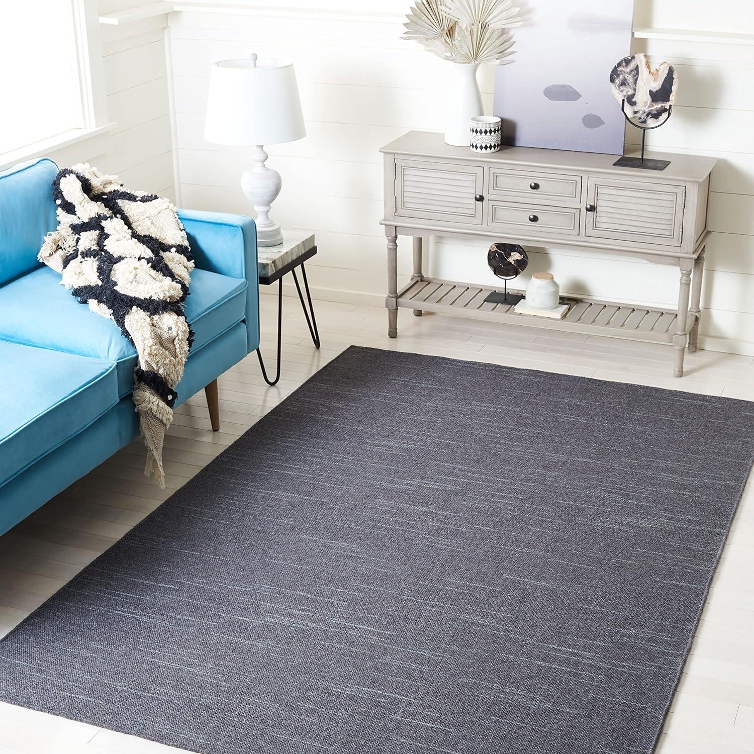 Kilim KLM125 Hand Woven Area Rug - Dark Grey - 8'x10' - Safavieh