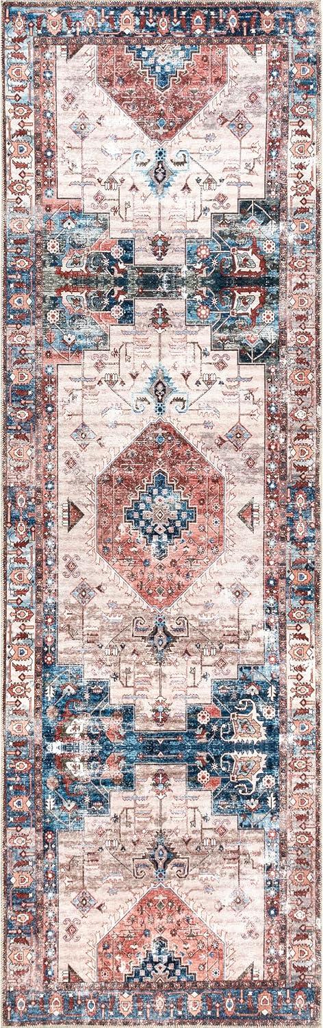 Nuloom Eliza Machine Washable Traditional Medallion Indoor Area Rug