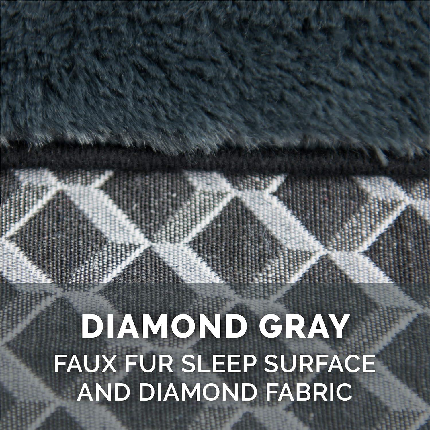 FurHaven Plush & Diamond Décor Comfy Couch Pet Bed