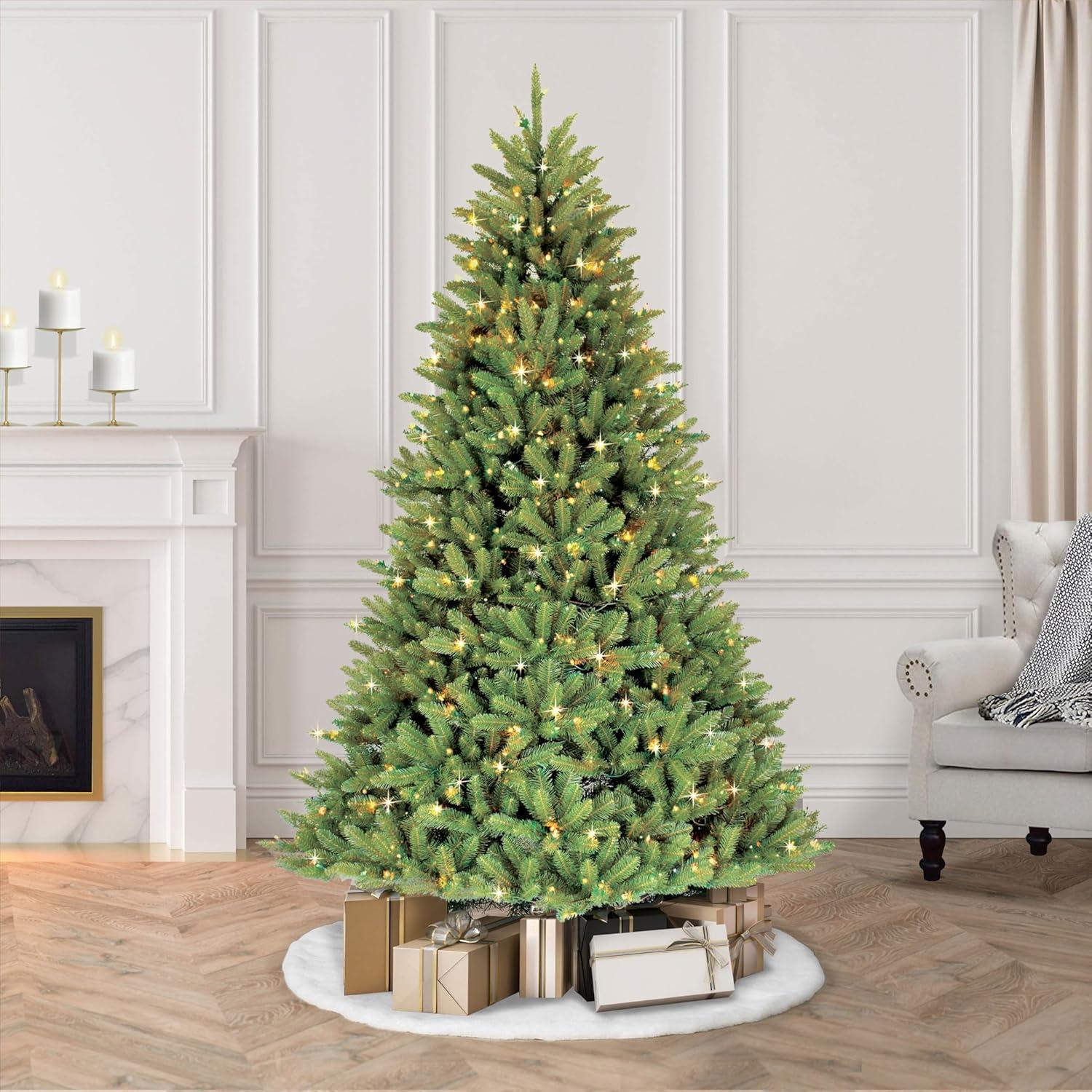 Puleo International 7.5 Pre-Lit Fraser Fir Artificial Christmas Tree with 750 Clear UL-listed Lights