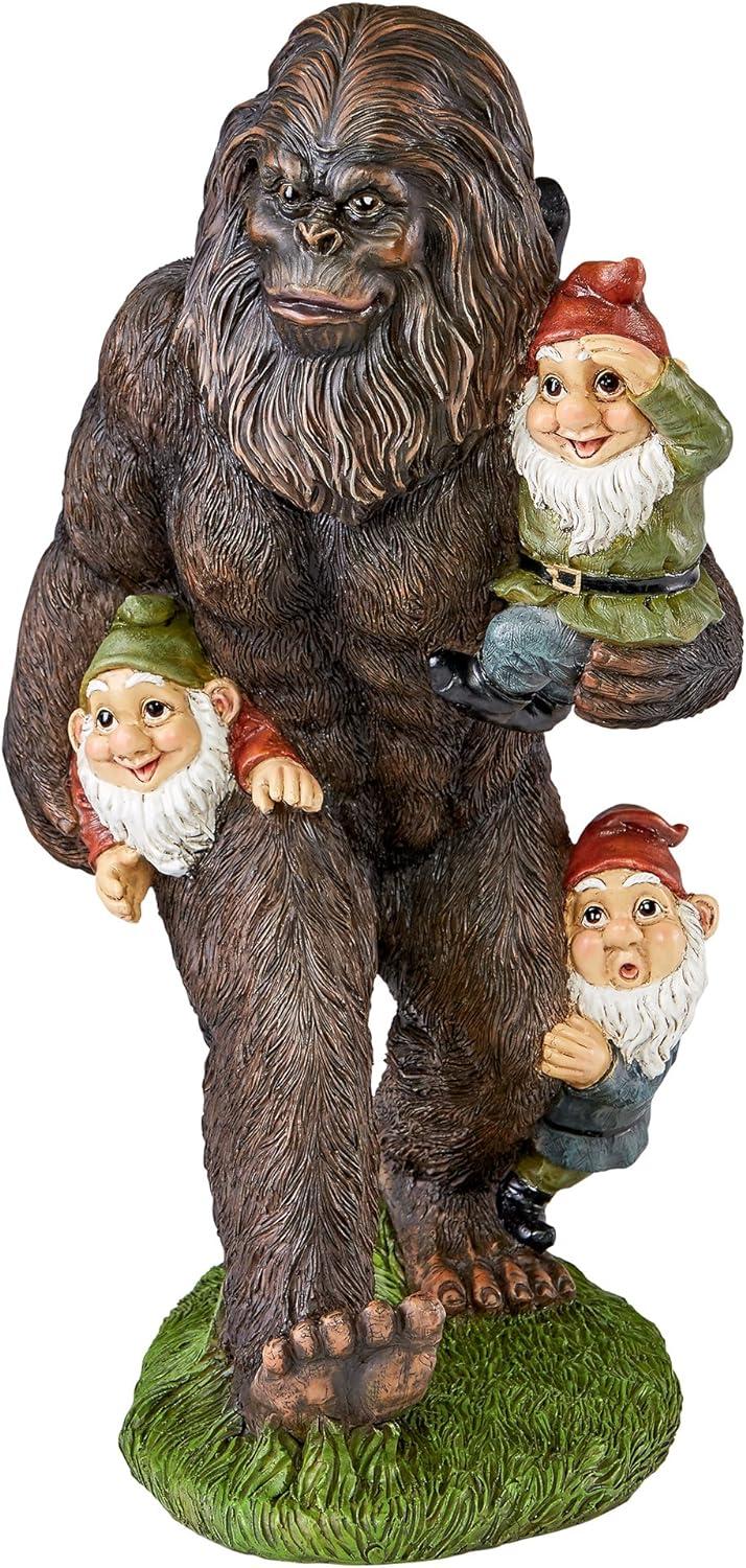 Schlepping the Garden Gnomes Bigfoot Statue
