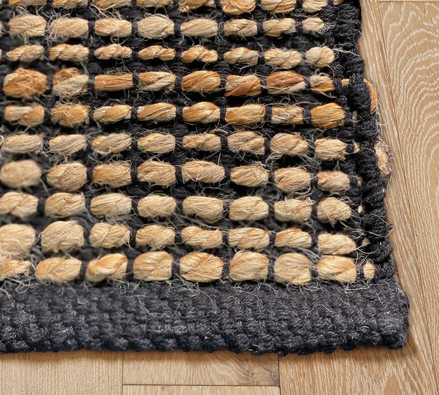 3'x5' Pata Hand Woven Chunky Jute Area Rug, Natural - JONATHAN Y