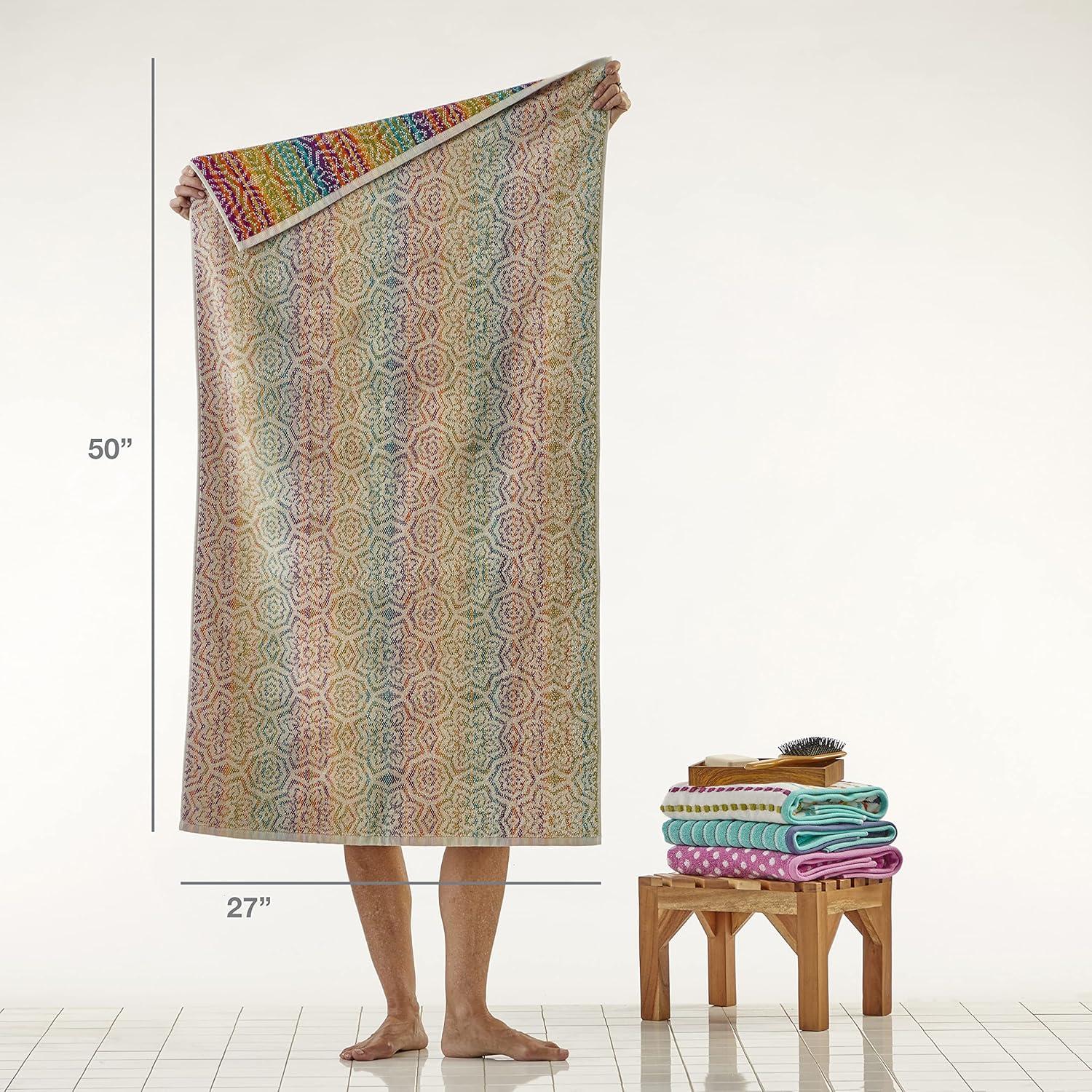 SKL Home Rhapsody Bathroom Bath Towel, Multicolor, 27" x 50"