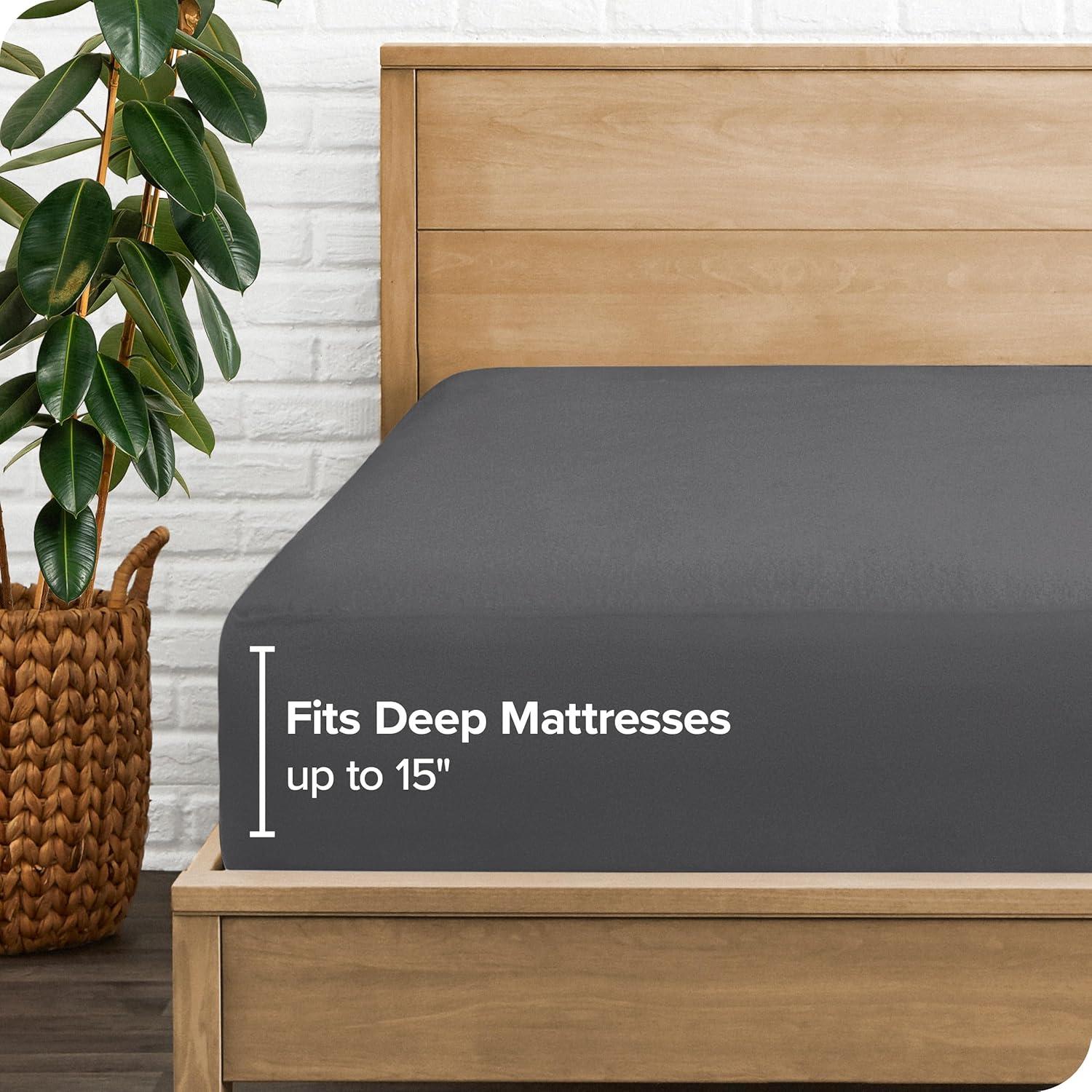 Bare Home Premium Ultra Soft Waterproof Fitted Mattress Protector
