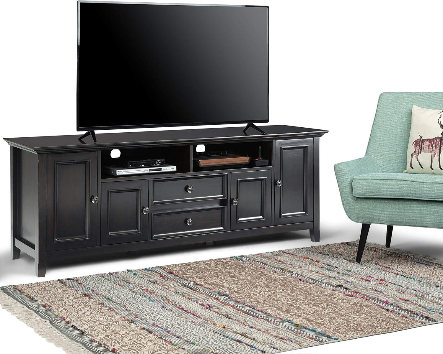 Simpli Home Amherst 54"W Solid Wood TV Stand for TVs up to 60" with Adjustable Shelves