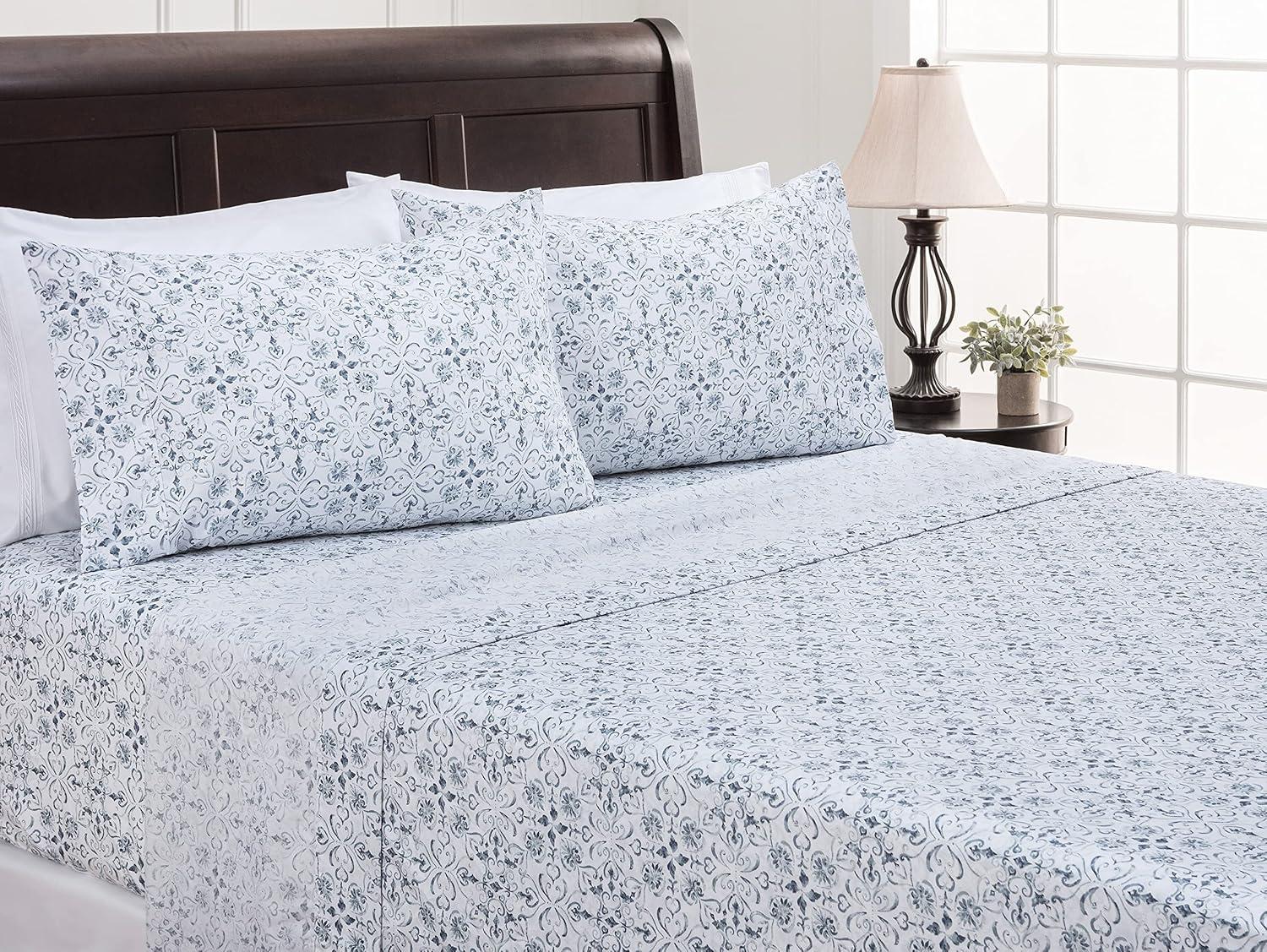 Percale Damask Sheet Set