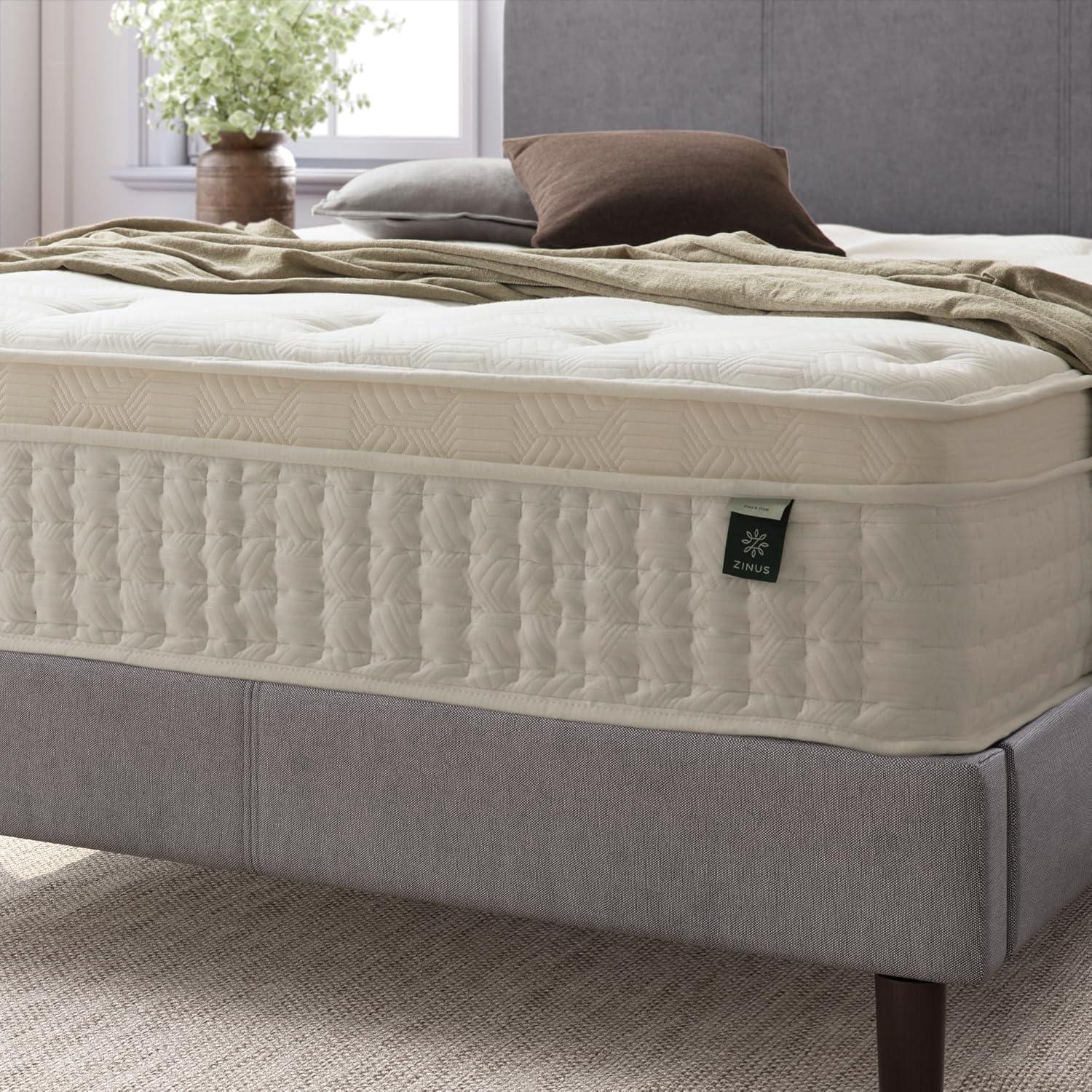 Zinus Euro Top 13" Hybrid of Comfort Foam and Pocket Spring Mattress, Adult, Full