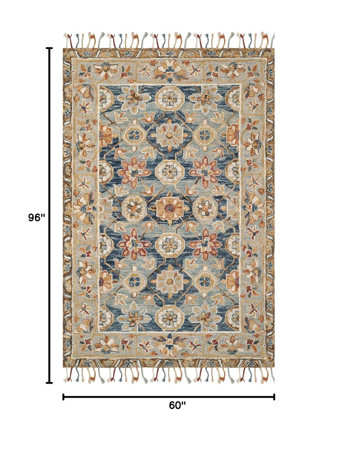 Aspen APN110 Hand Tufted Area Rug - Grey/Navy - 5'x8' - Safavieh.
