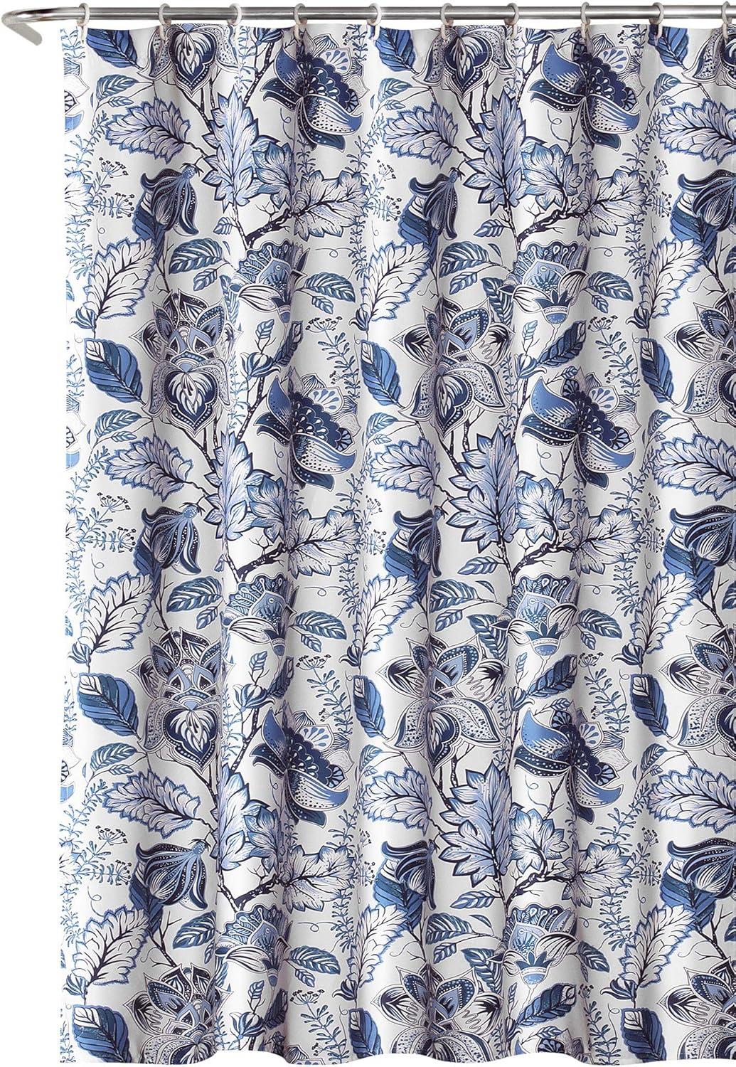 Lush Decor Cynthia Jacobean Floral Shower Curtain