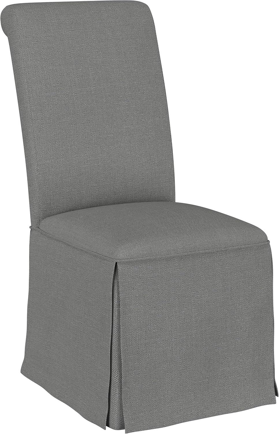 Wildon Home® Catrina Gray Upholstered Skirted Dining Chair (Set of 2)