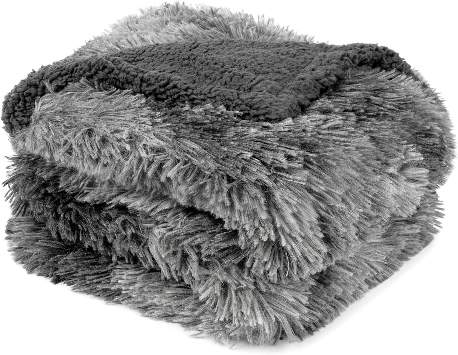 Faux Fur Sherpa Pet Blanket