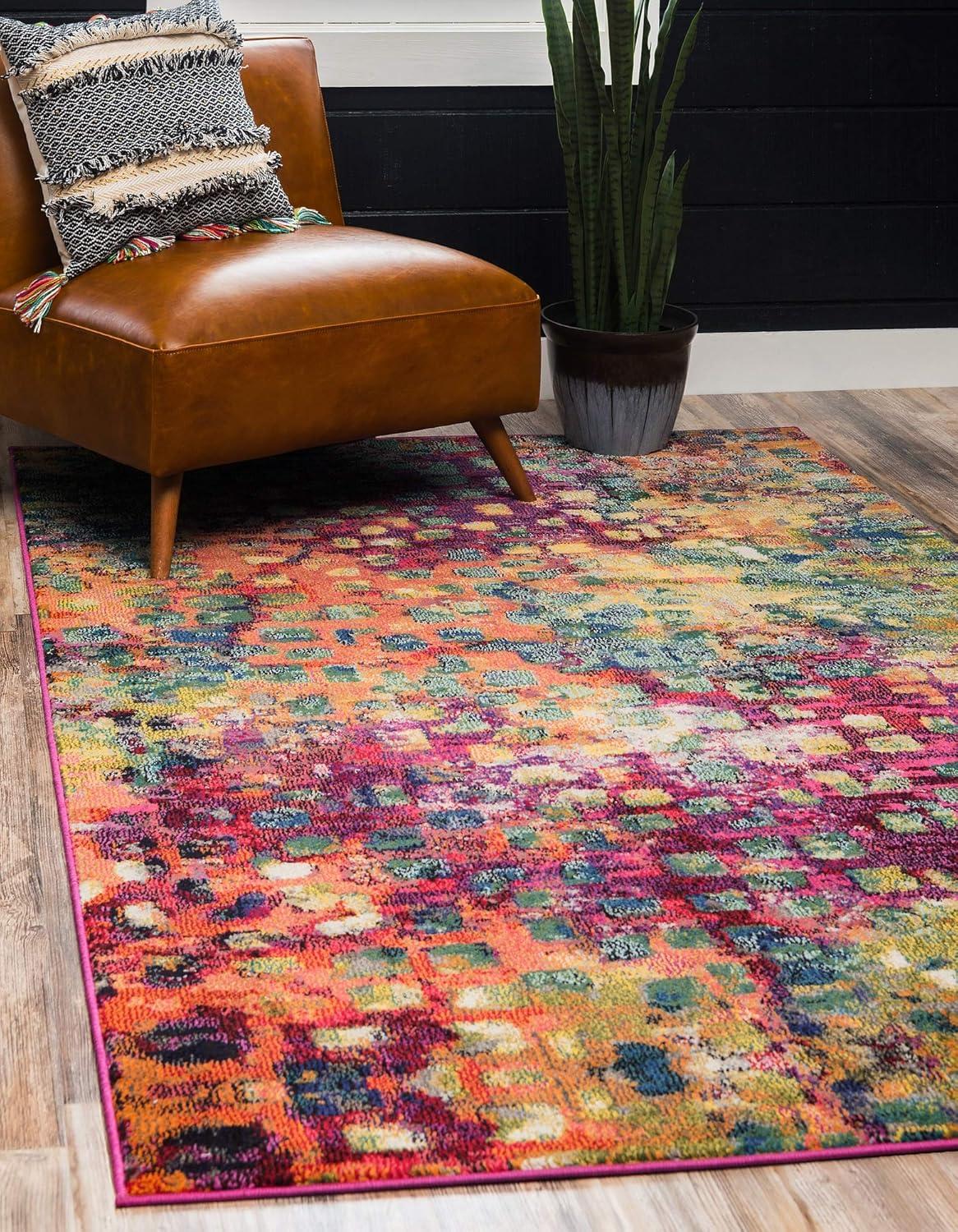 Unique Loom 5' 1 x 8' 0 Jardin Ivy Multi Area Rug