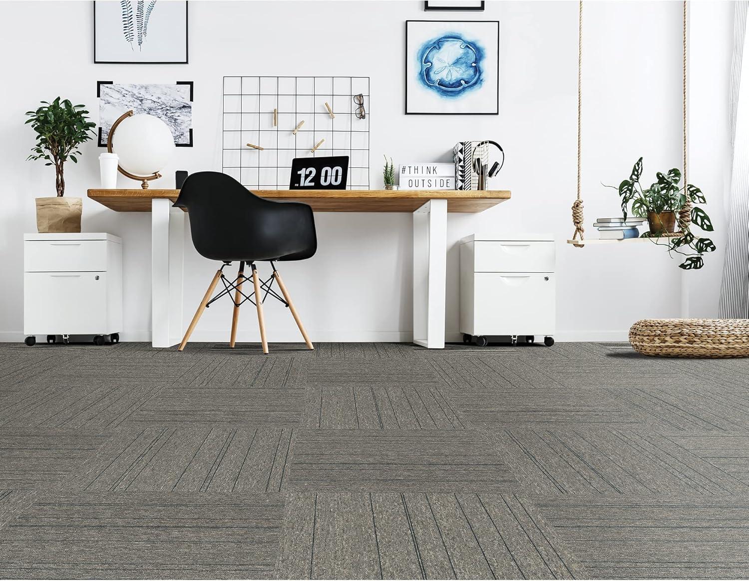 Mohawk Basics 24" x 24" Carpet Tile Sample with EnviroStrand™ PET Fiber in Neutral (1 piece)