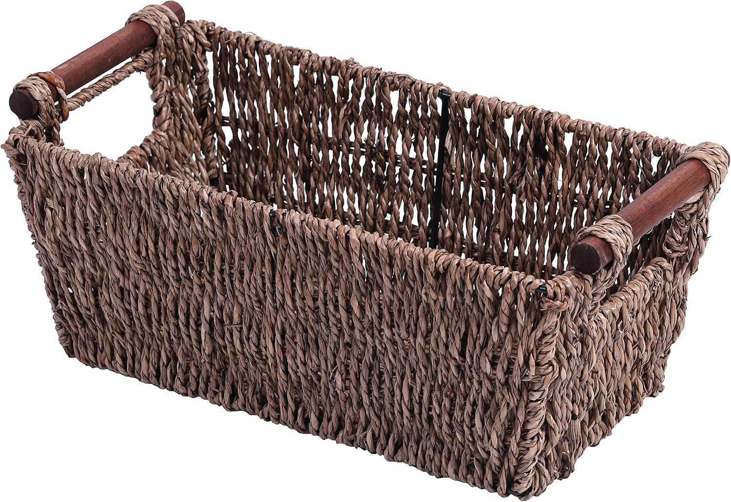 Vintiquewise Seagrass Counter-Top Basket Great for Folded Paper Towel