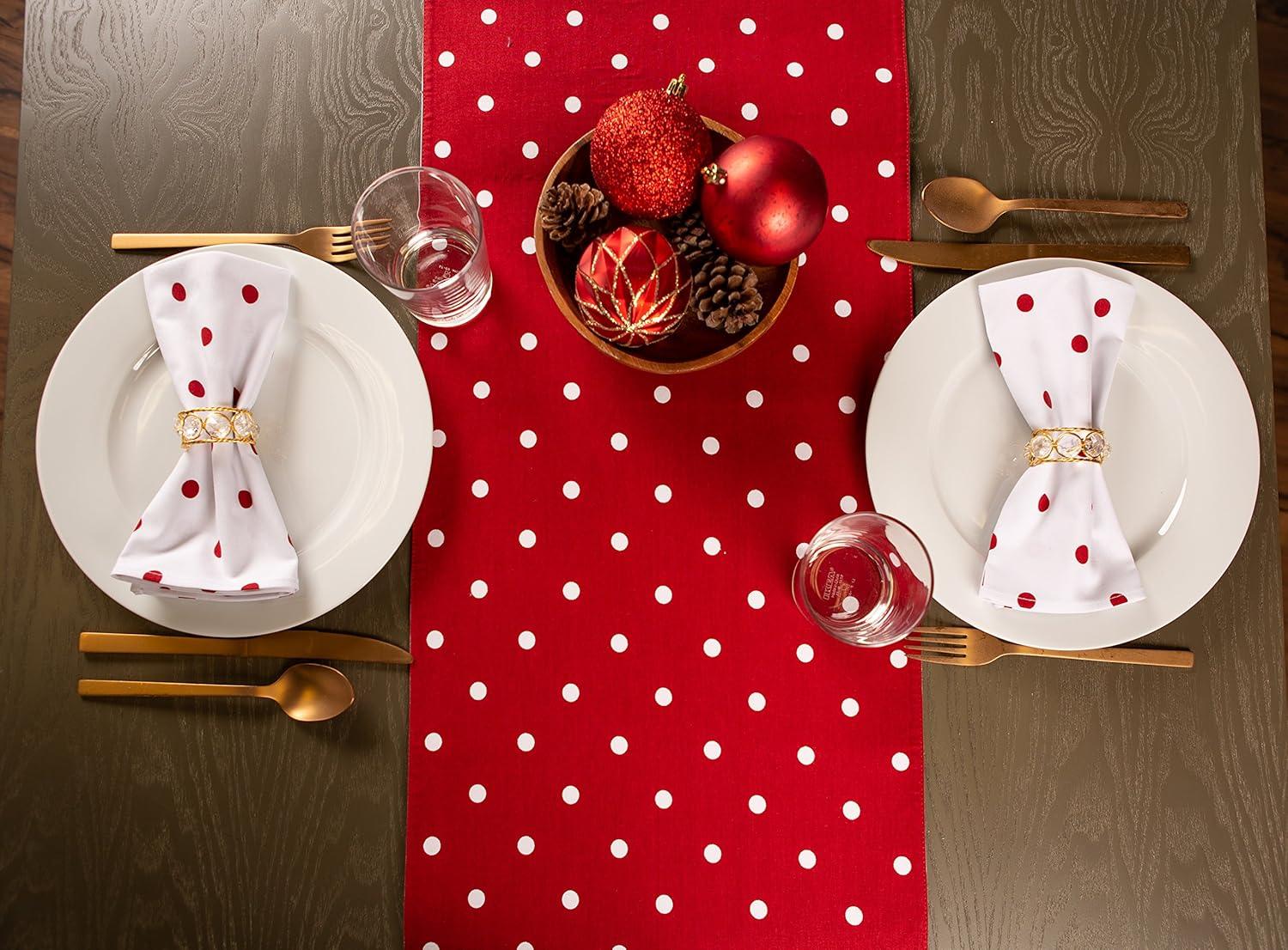 DII Polka Dot Napkin(Set of 4) White/Red