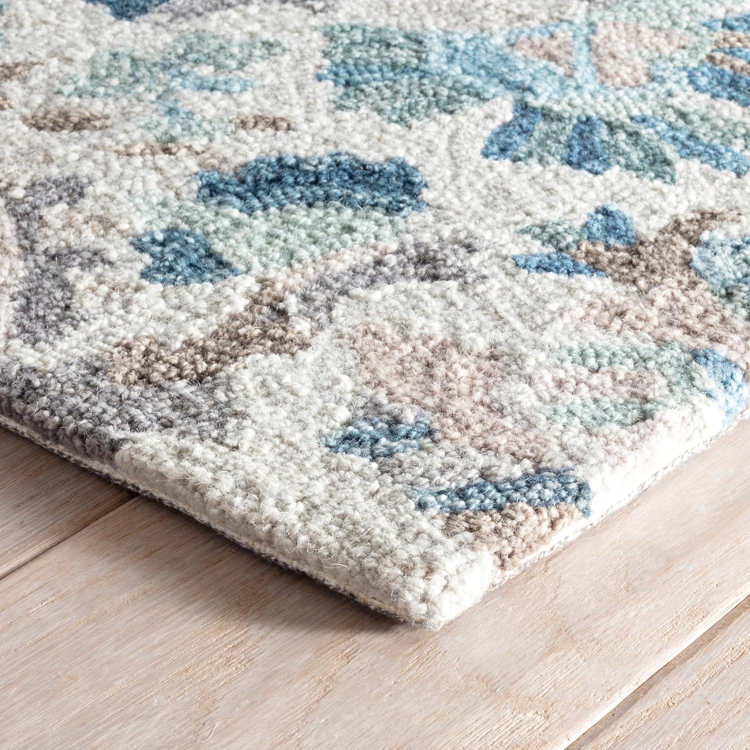 Ines Multi Hand Micro Hooked Wool Rug