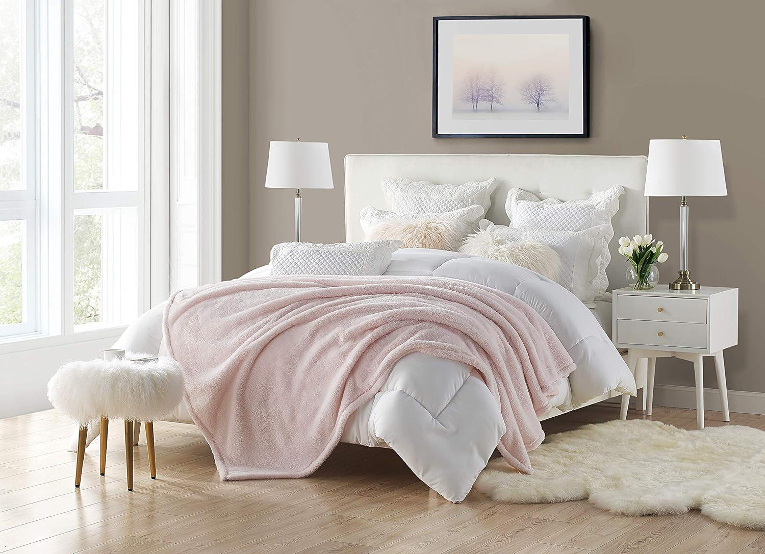 Swift Home Ultra Plush Solid and Frost Tip Throw Blanket