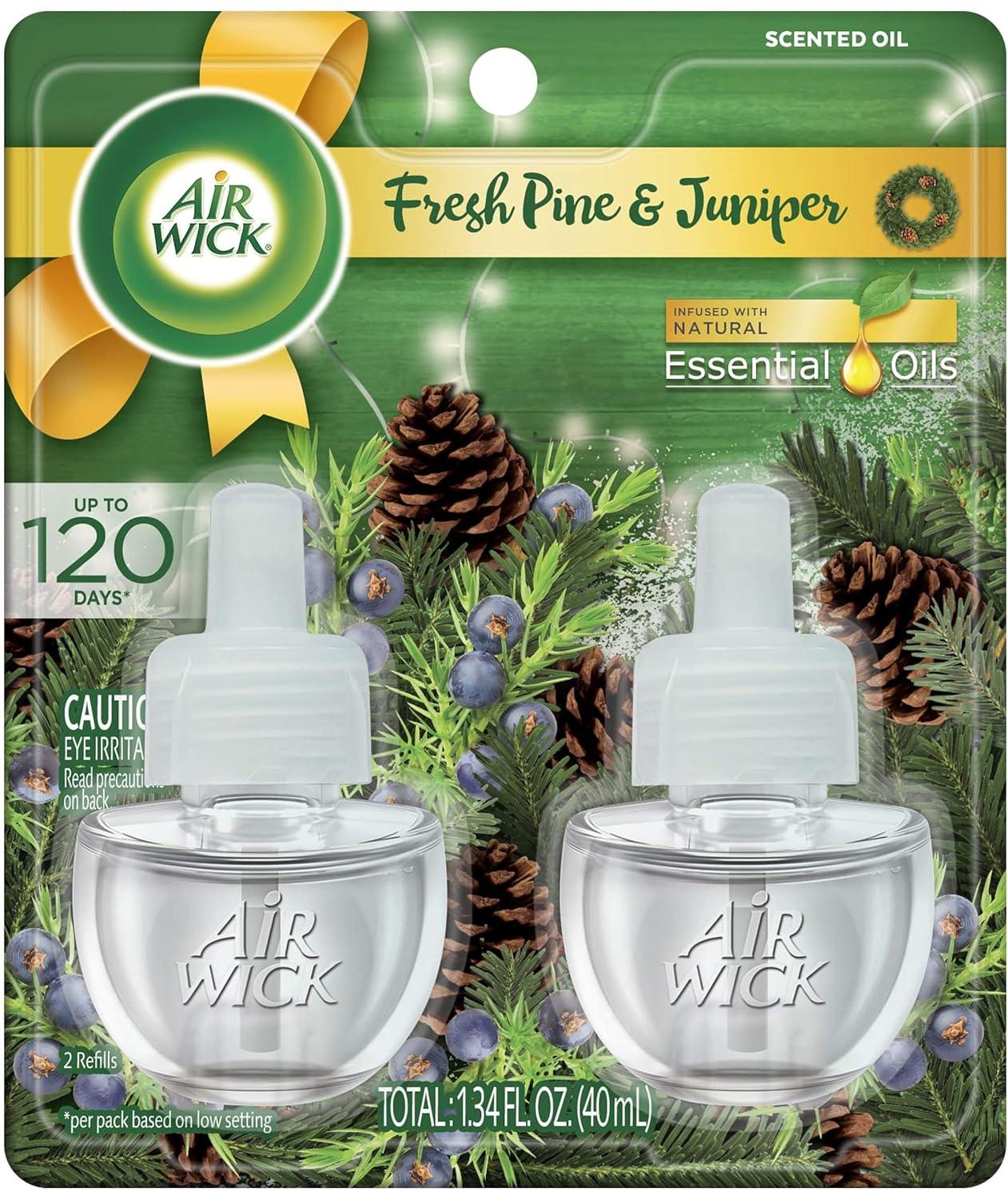 Air Wick Plug in Scented Oil Refill, 2 Count, Fresh Pine