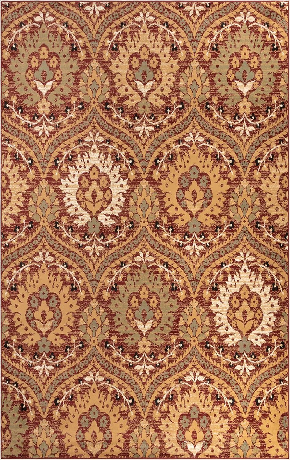 Superior Augusta Oriental Indoor Area Rug, 4' x 6', Red