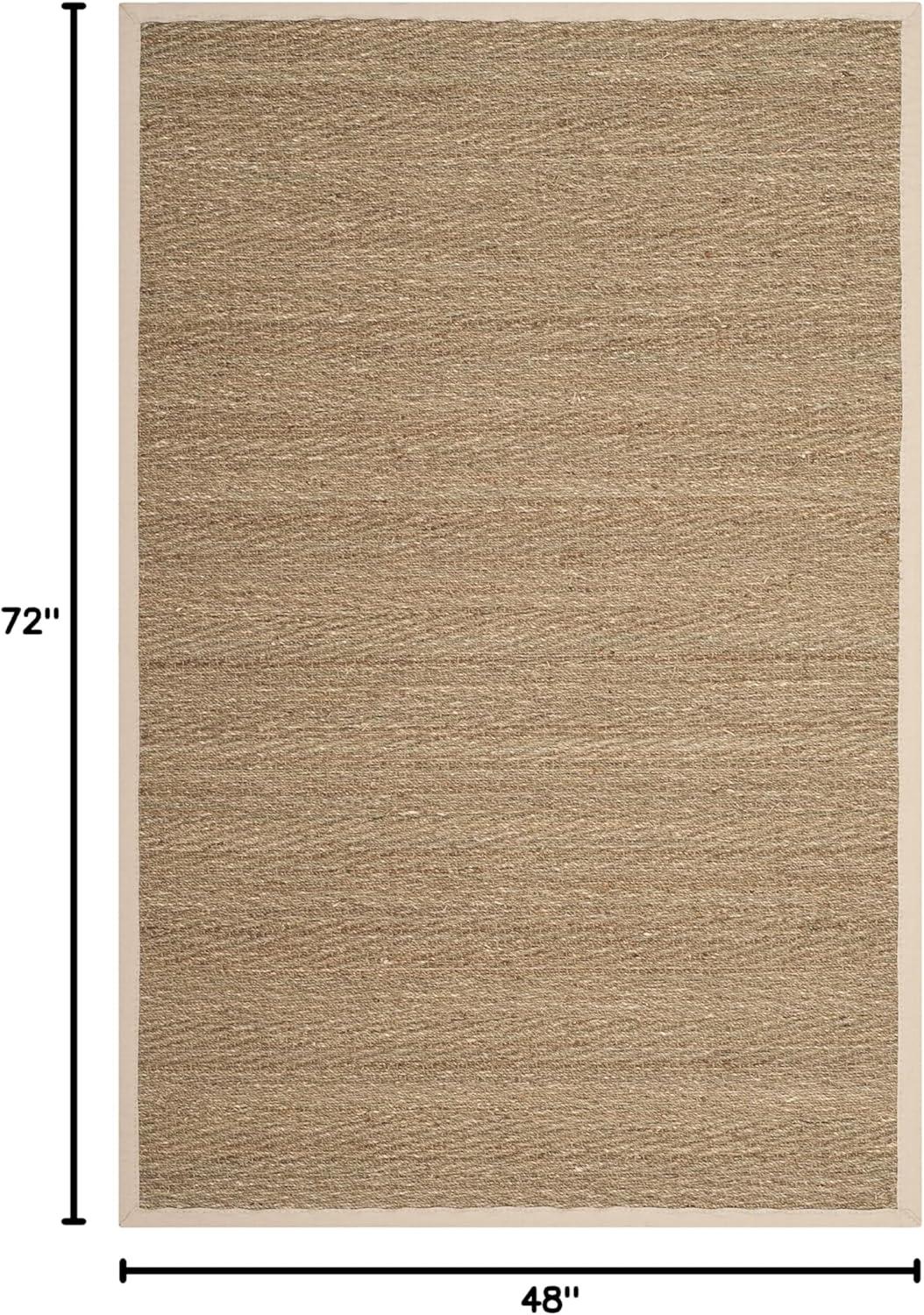 Natural Ivory Seagrass 4' x 6' Area Rug