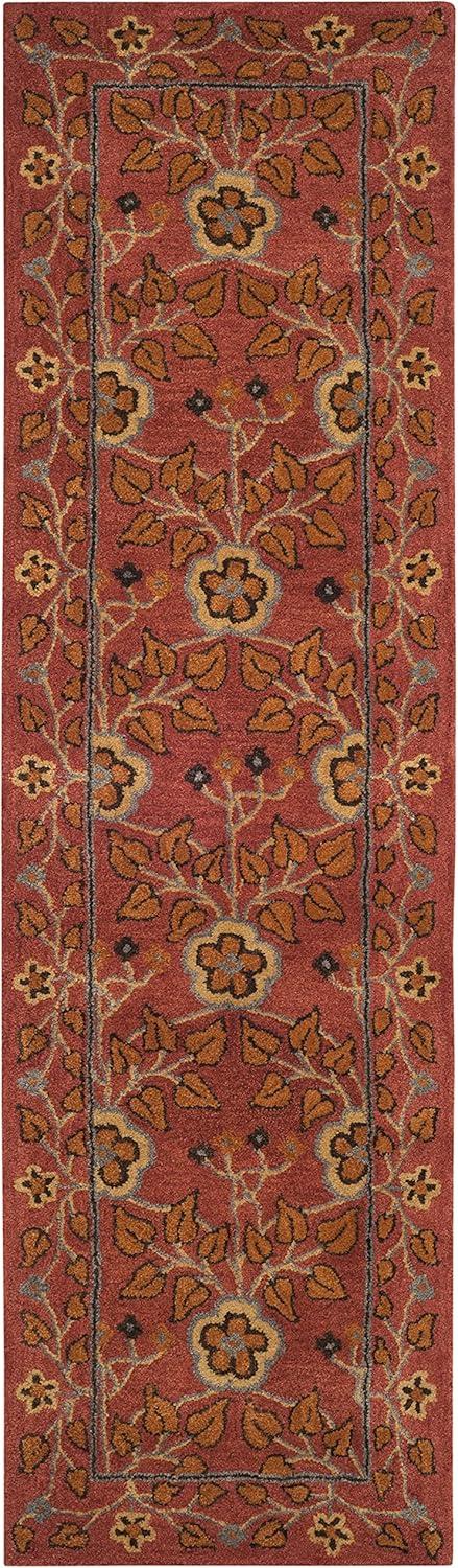 SAFAVIEH Heritage Sashka Traditional Wool Runner Rug, Red/Multi, 2'3" x 10'