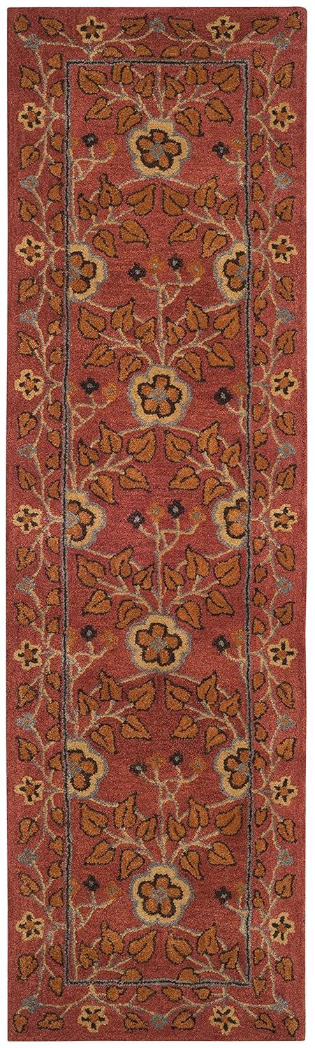 SAFAVIEH Heritage Sashka Traditional Wool Runner Rug, Red/Multi, 2'3" x 10'