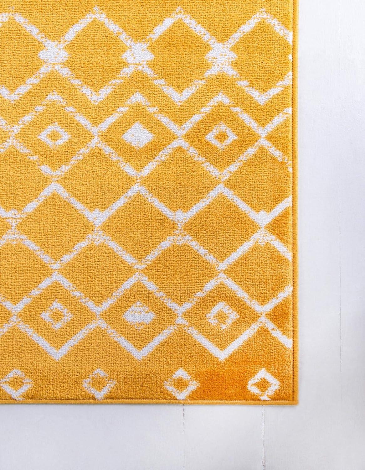 Unique Loom 2' 2 x 3' 1 Rectangle Moroccan Trellis Yellow Area Rug