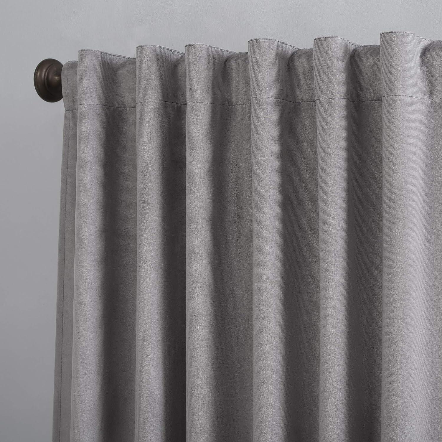 Sun Zero Blackout Amherst Velvet Noise Reducing Thermal Back Tab Curtain Panel