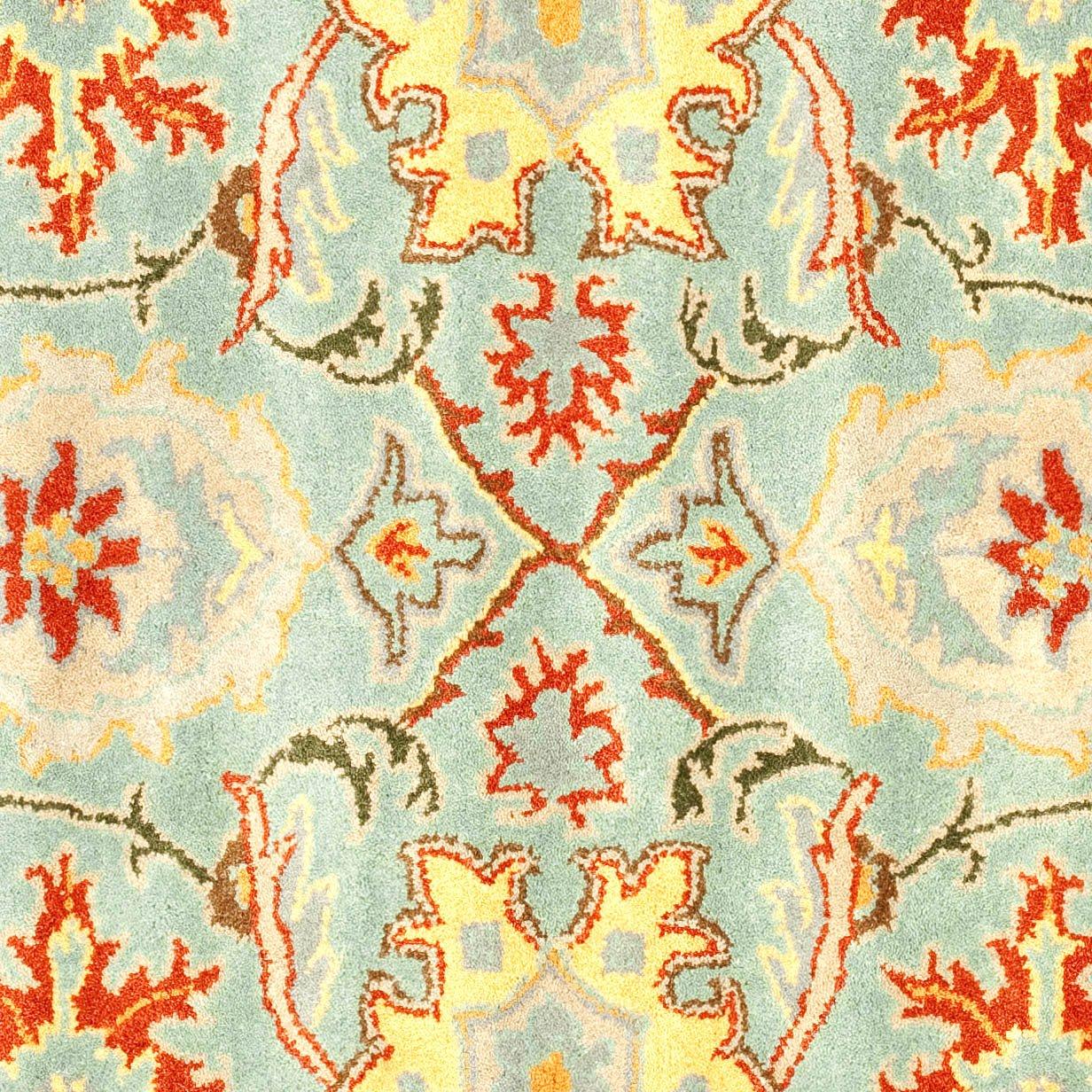 Heritage HG734 Handmade Area Rug - 6'x6' - Light Blue/Ivory - Safavieh