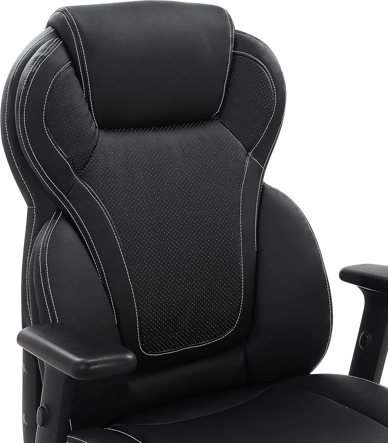 Executive High Back Black Bonded Leather Office Chair