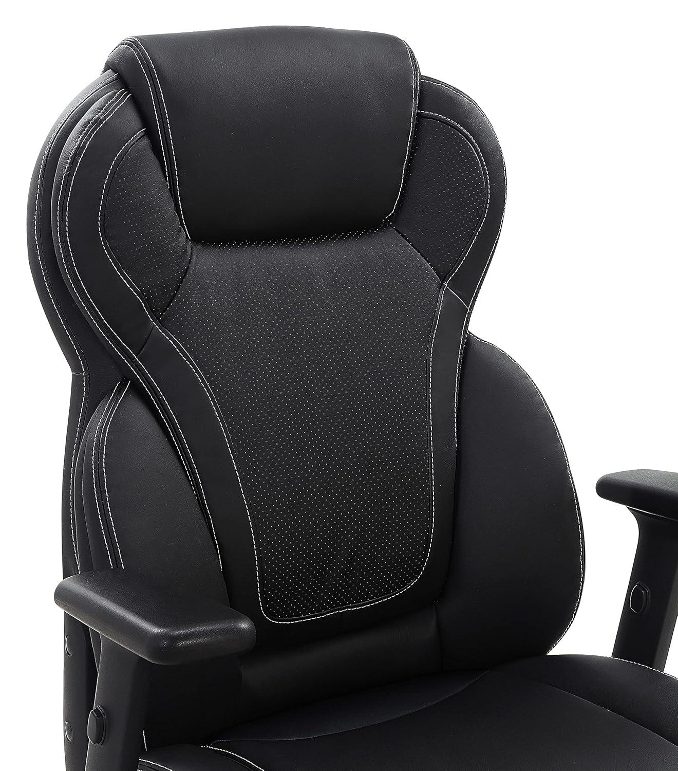 Executive High Back Black Bonded Leather Office Chair