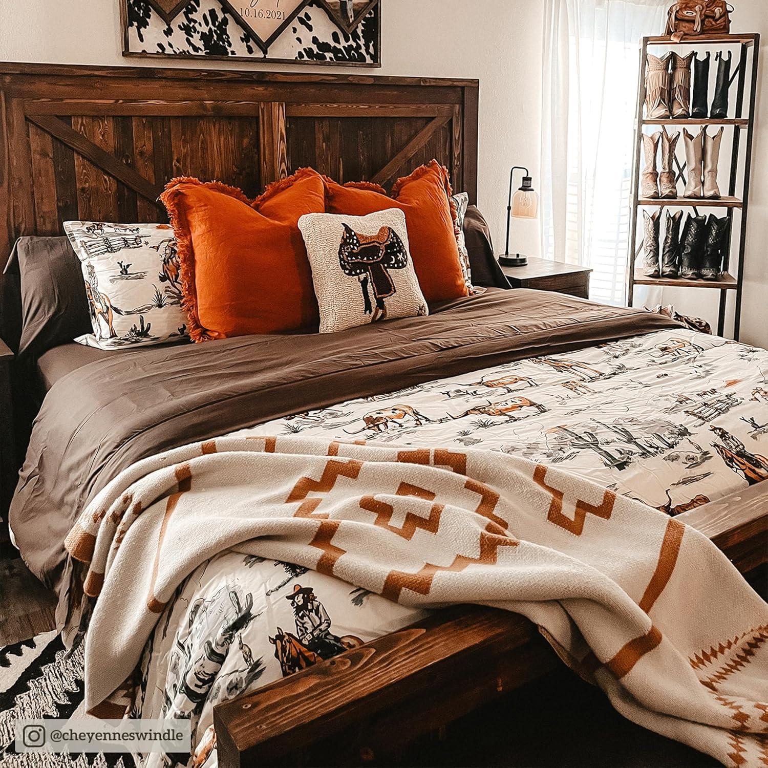Paseo Road by HiEnd Accents Ranch Life Duffle Bag Animal Print Cotton Western Rustic Duvet Cover Set