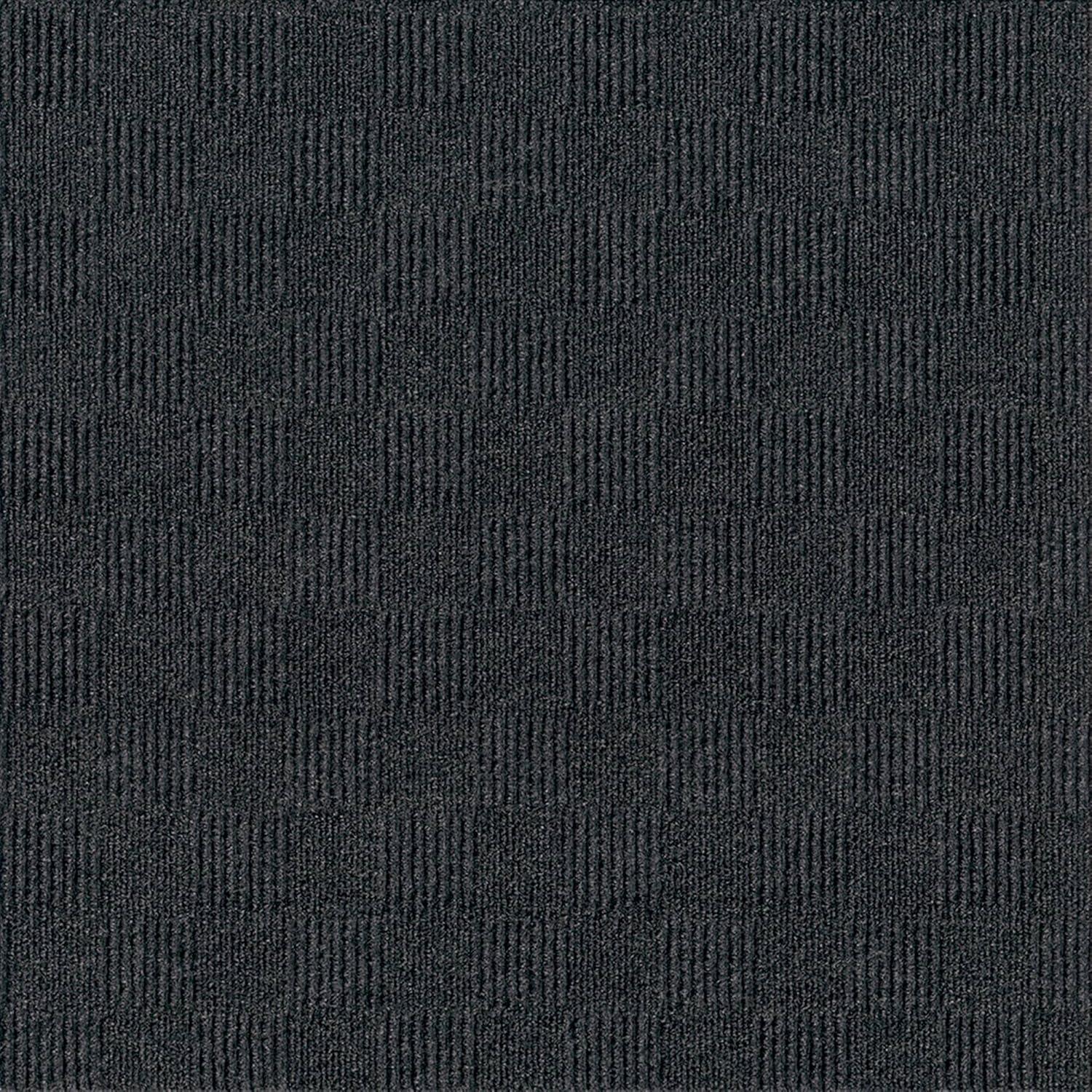 Foss Floors Masonry Black Ice Carpet Tiles - 24" x 24" Indoor/Outdoor, Peel and Stick Carpet Tiles - 60 sq. ft. per box – Pack of 15 Tiles