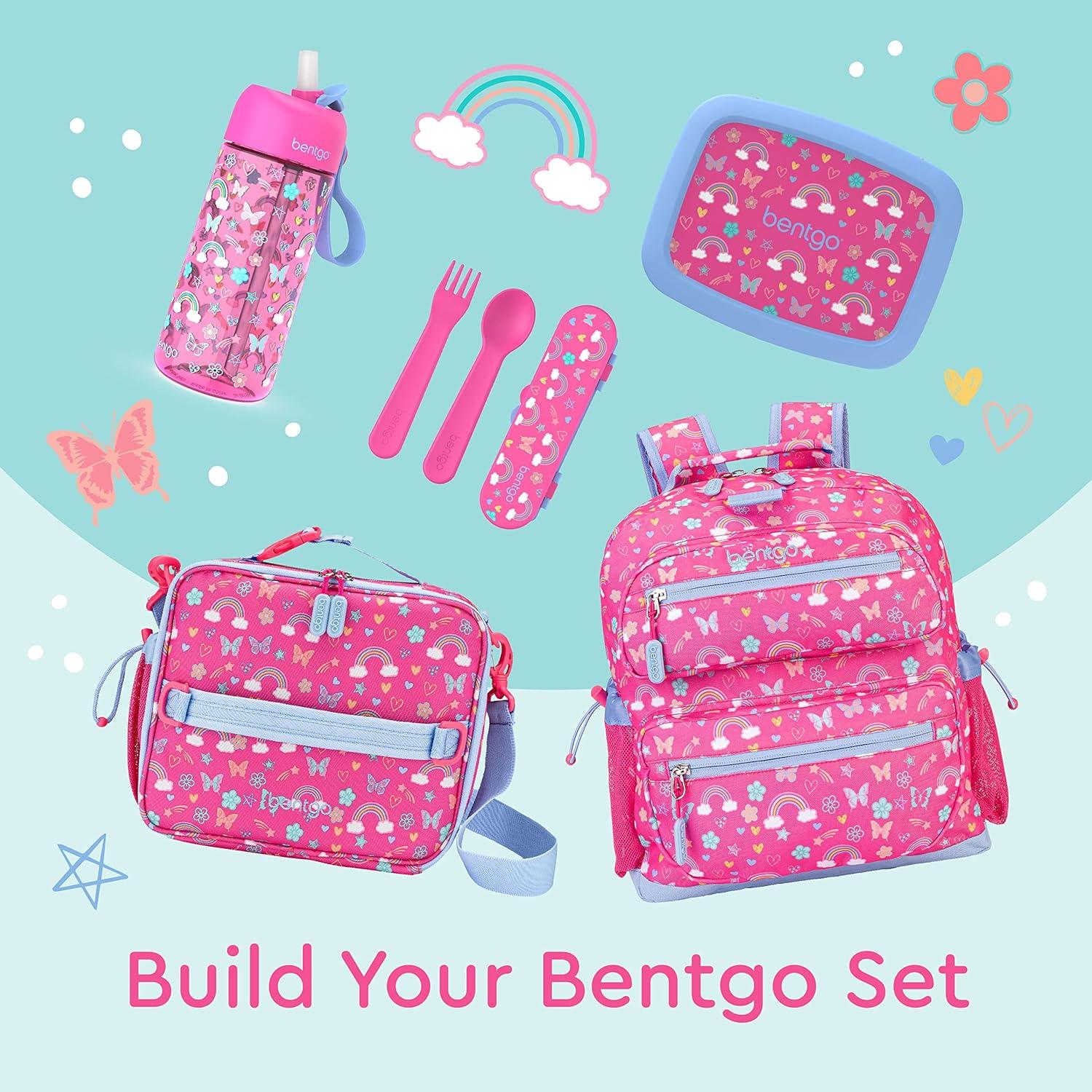 Bentgo Kids' 14.25" School Backpack - Rainbows and Butterflies