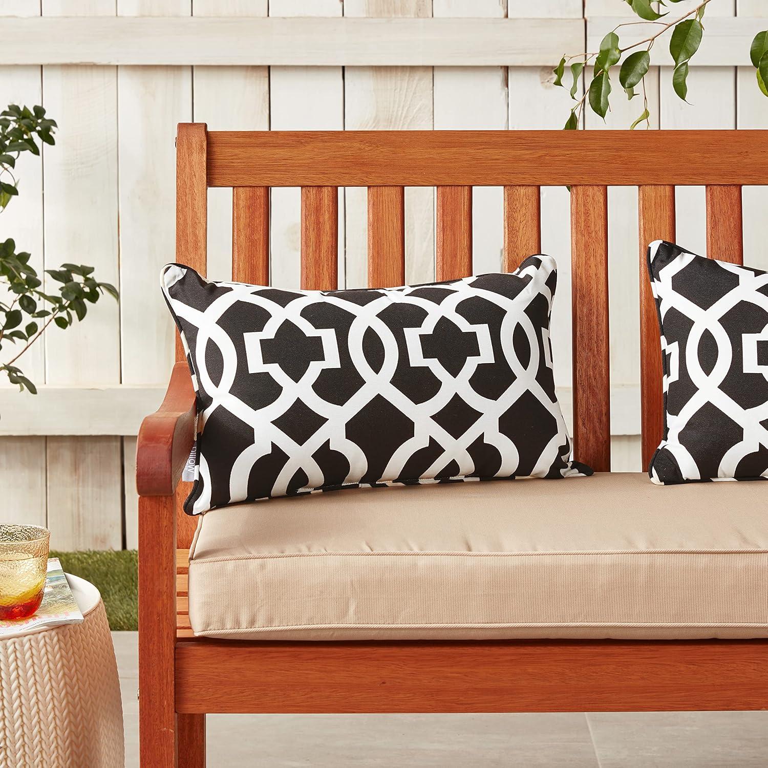 New Geo Geometric Indoor/Outdoor Reversible Throw Pillow