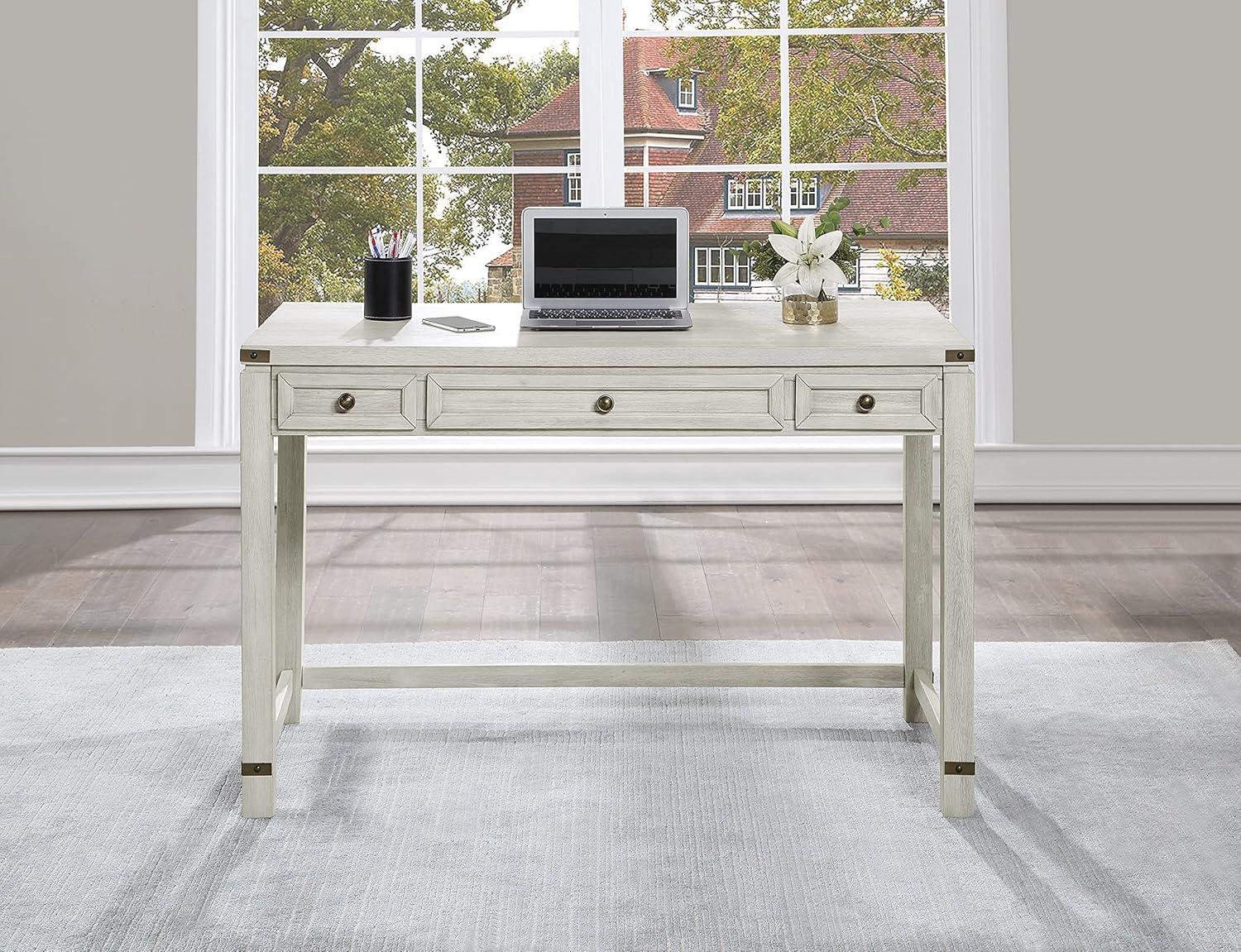 Baton Rouge Home Office Writing Desk in Champagne White Oak Finish