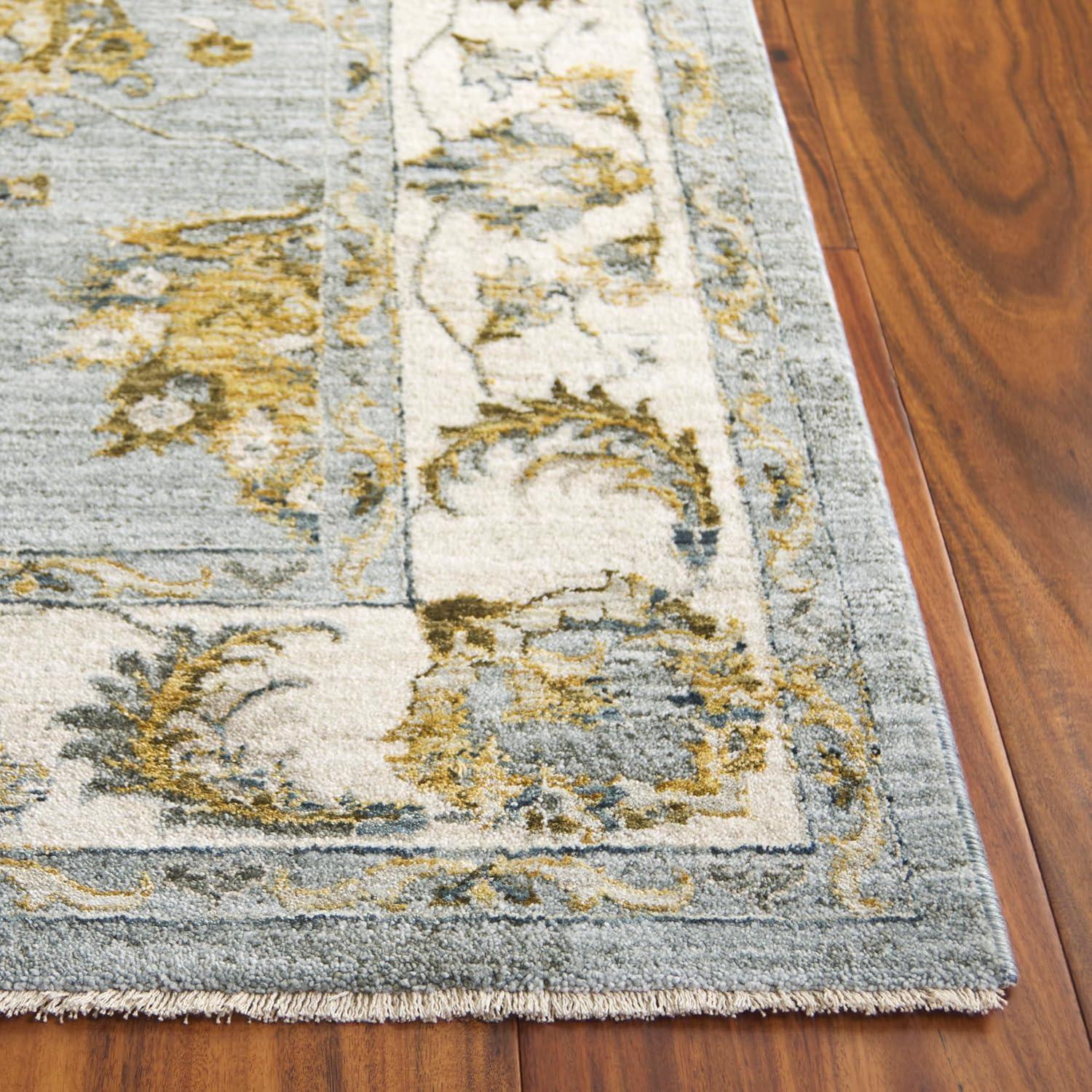 Hamilton HLT106 Power Loomed Area Rug - Blue/Gold - 8'9"x11'9" - Safavieh.