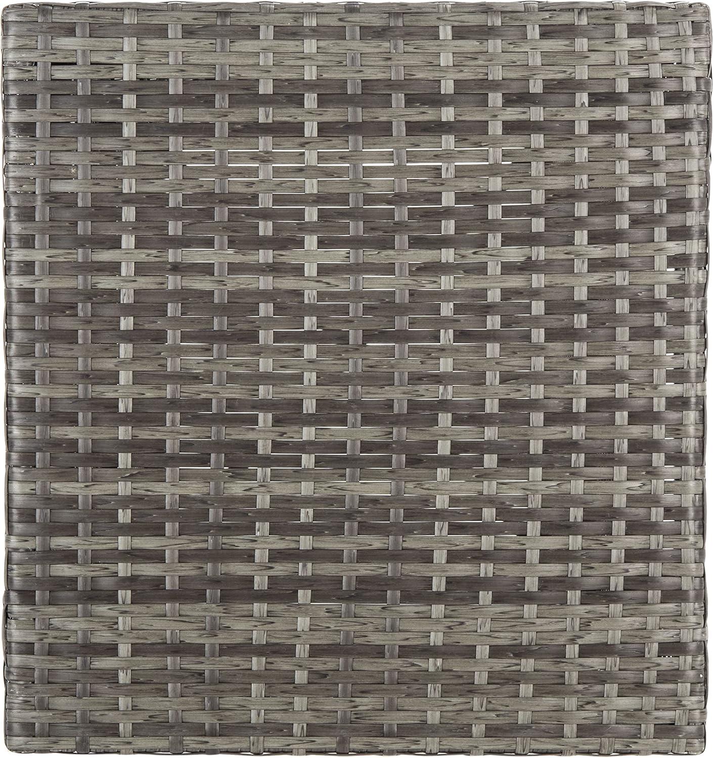 Mazeli Outdoor Trash Can - Grey Brown - Safavieh