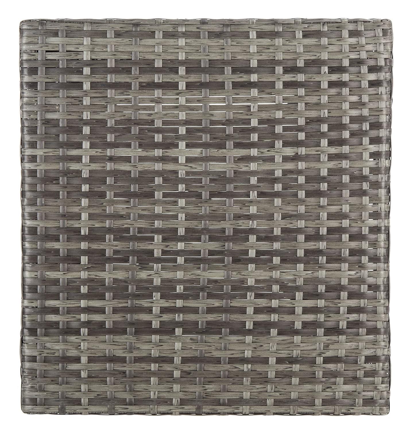 Mazeli Outdoor Trash Can - Grey Brown - Safavieh