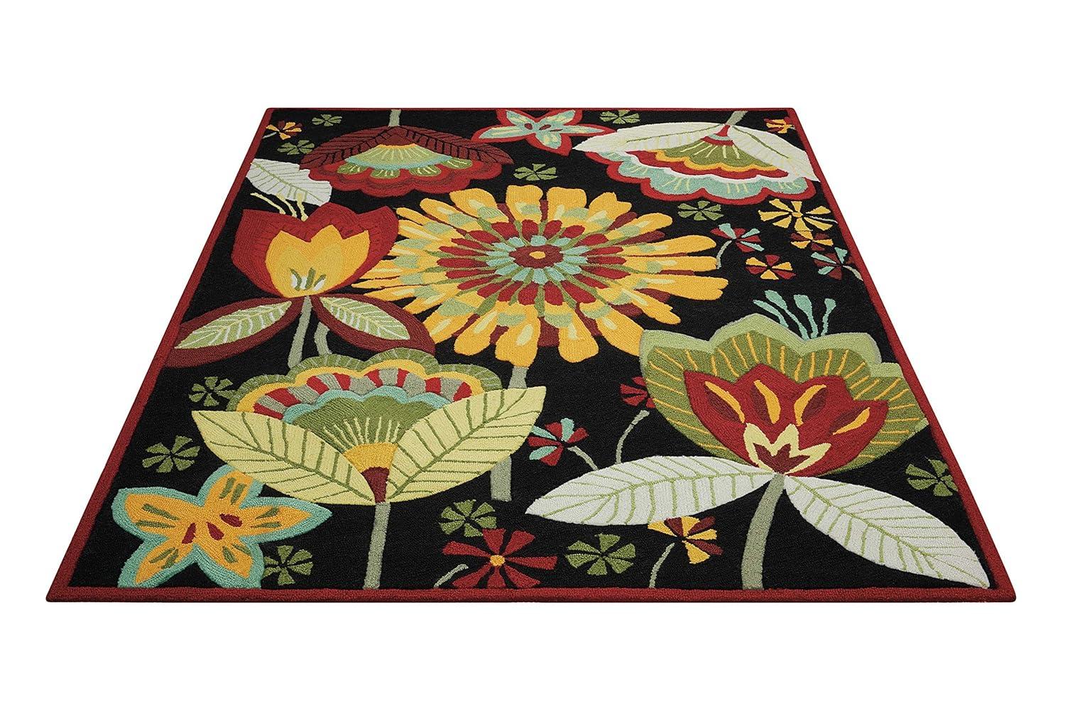 Braided Black Synthetic 5' x 7' Handmade Reversible Rug