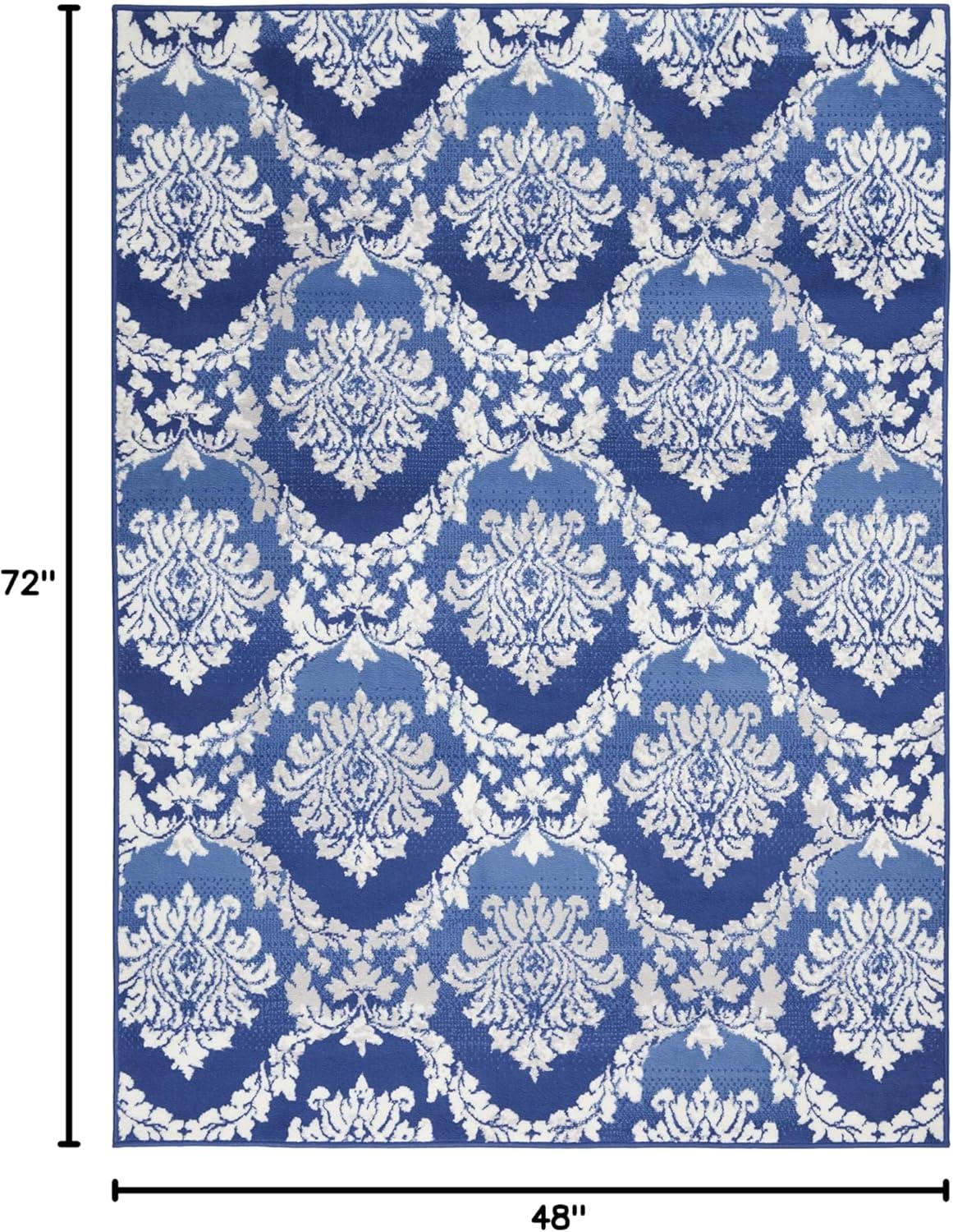 Nourison Whimsicle WHS01 Indoor only Area Rug - Ivory Navy 4' x 6'