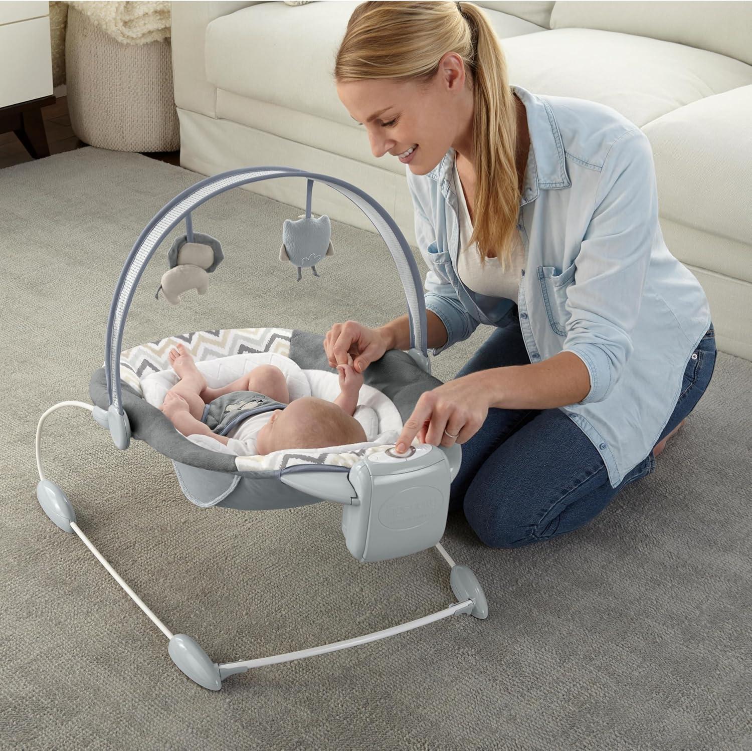 Ingenuity SmartBounce Automatic Baby Bouncer Seat with Music & Nature Sounds - Braden