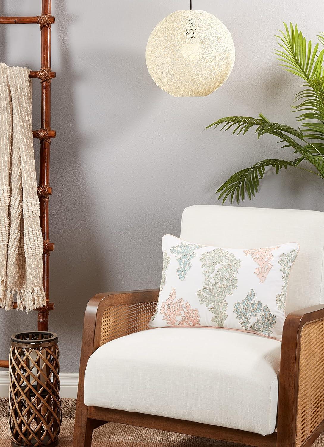 Saro Newport Collection Cotton Throw Pillow
