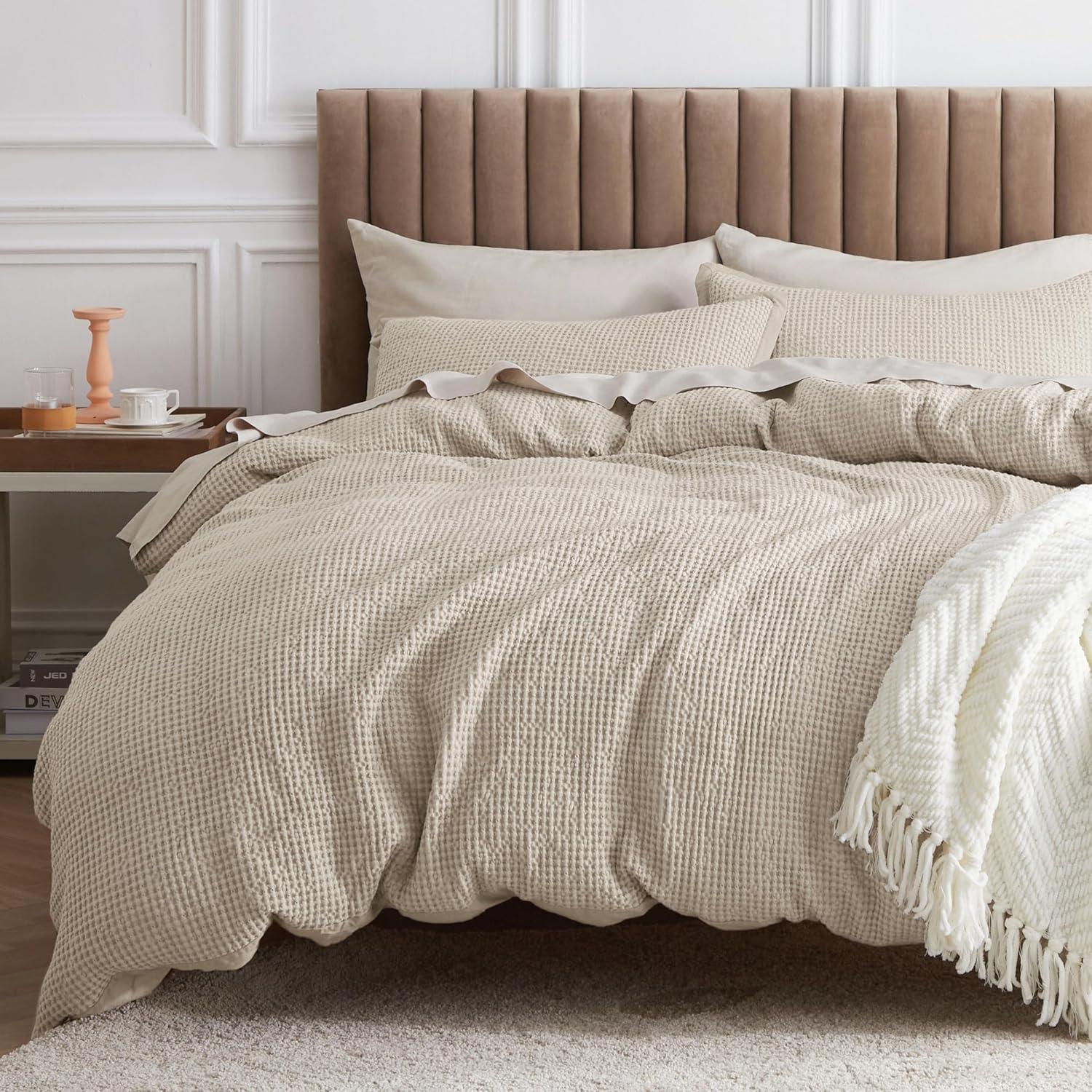 Bedsure Bedsure 100% Cotton Waffle Weave Duvet Cover