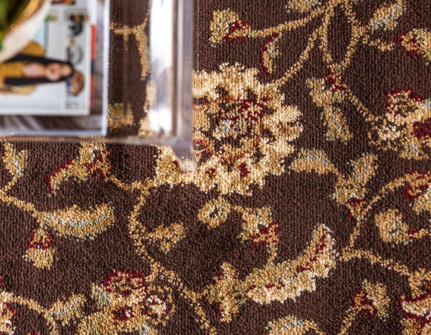Rugs.com Aditi Collection Rug – 3' 3 x 5' 3 Brown Low Rug Perfect For Living Rooms, Large Dining Rooms, Open Floorplans