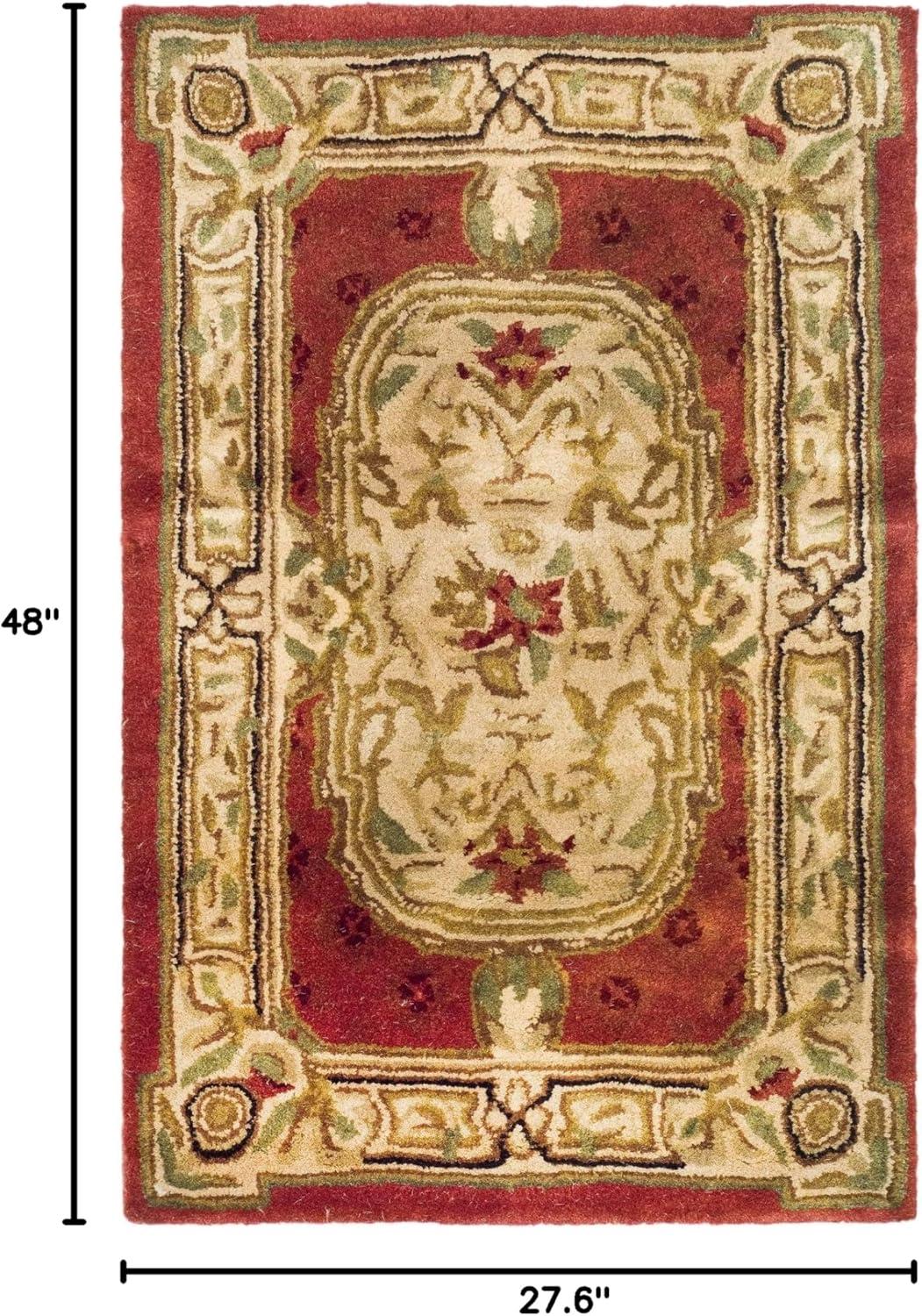 SAFAVIEH Classic Flanagan Oriental Wool Area Rug, Burgundy, 2'3" x 4'