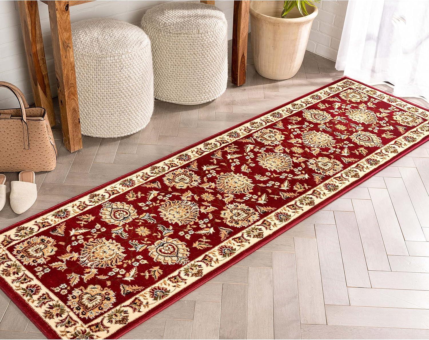 Well Woven Sultan Sarouk Oriental Persian Floral Formal Traditional Modern Classic Thick Soft Area Rug