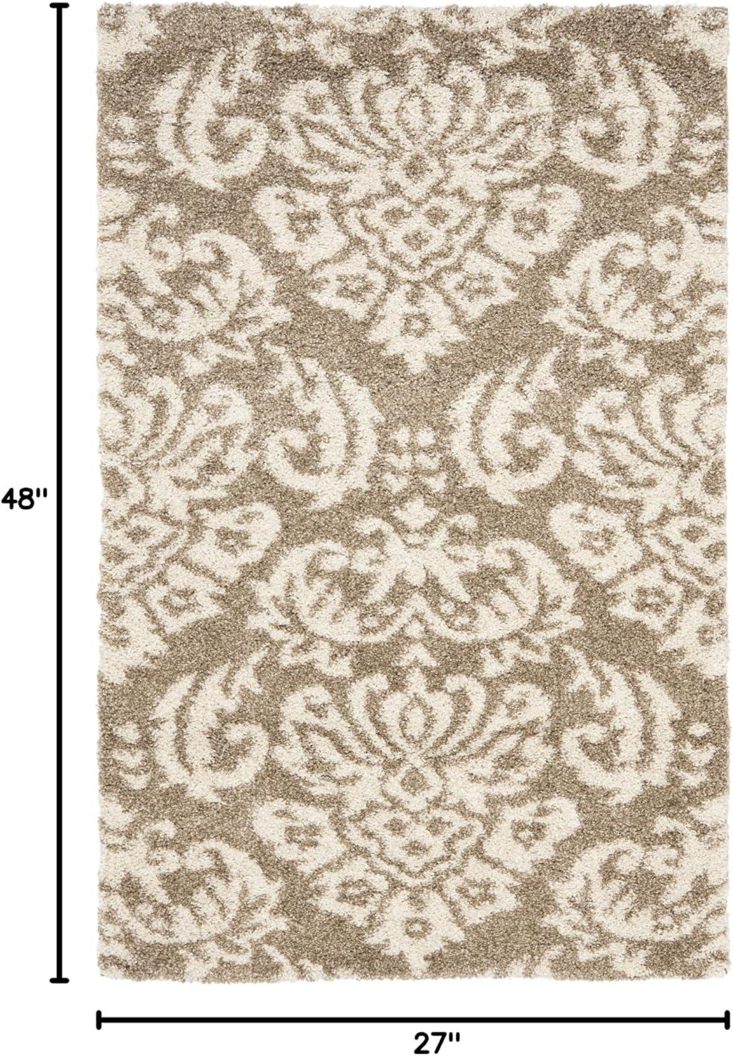 Florida Shag SG460 Power Loomed Indoor Area Rug - Beige/Cream - 8'x10' - Safavieh